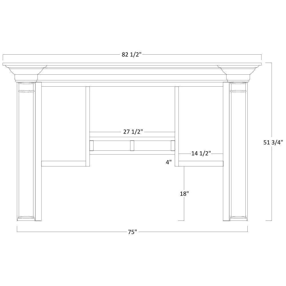 QW Amish Paris Office Corner Desk & Hutch - Image 6