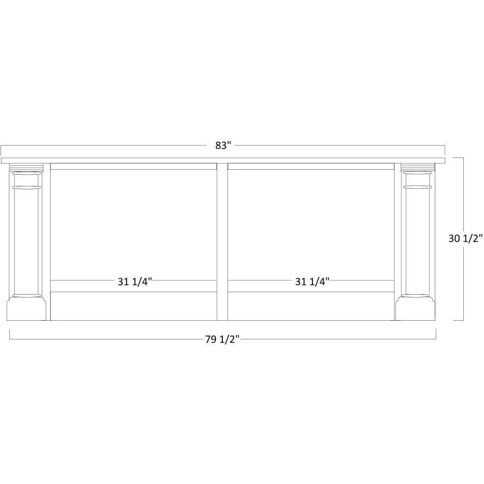 QW Amish Paris Office Double Base & Bookshelf Hutch - Image 5