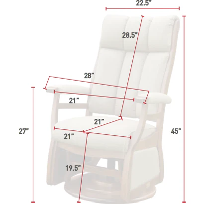 QW Amish Paris Swivel Glider - Image 5