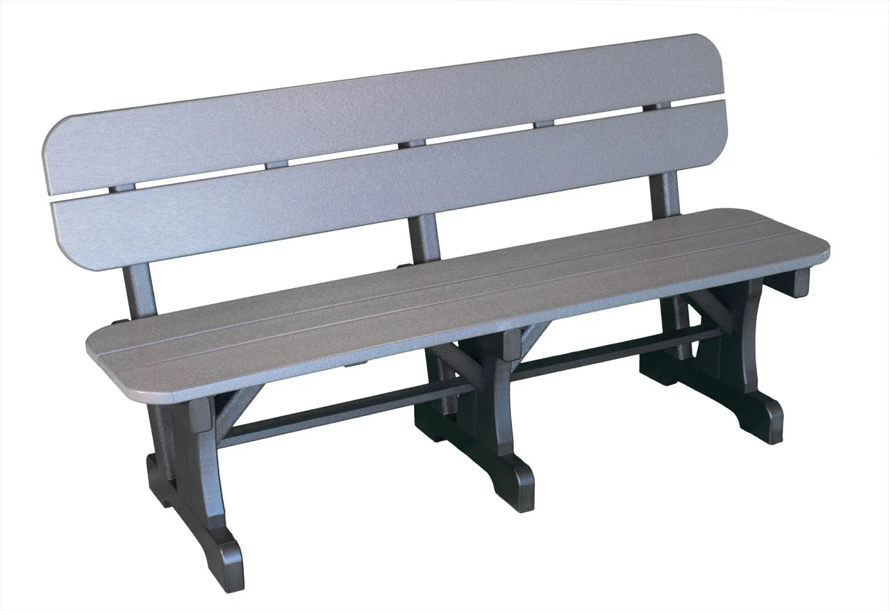 QW Amish Patio Bench w/ Back (choose your size) - Image 3
