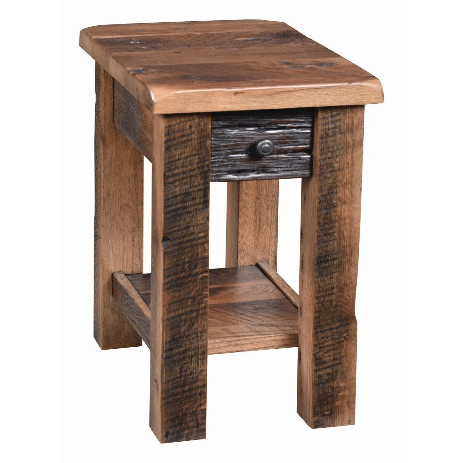 QW Amish Post Mission Reclaimed Chair Side Table