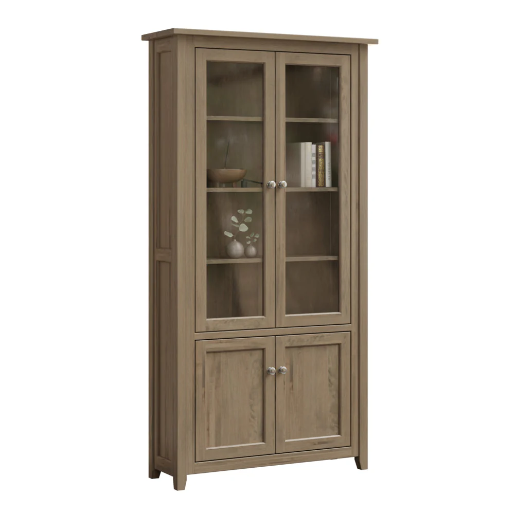 QW Amish Premier 80"H Bookcase w/4 Doors