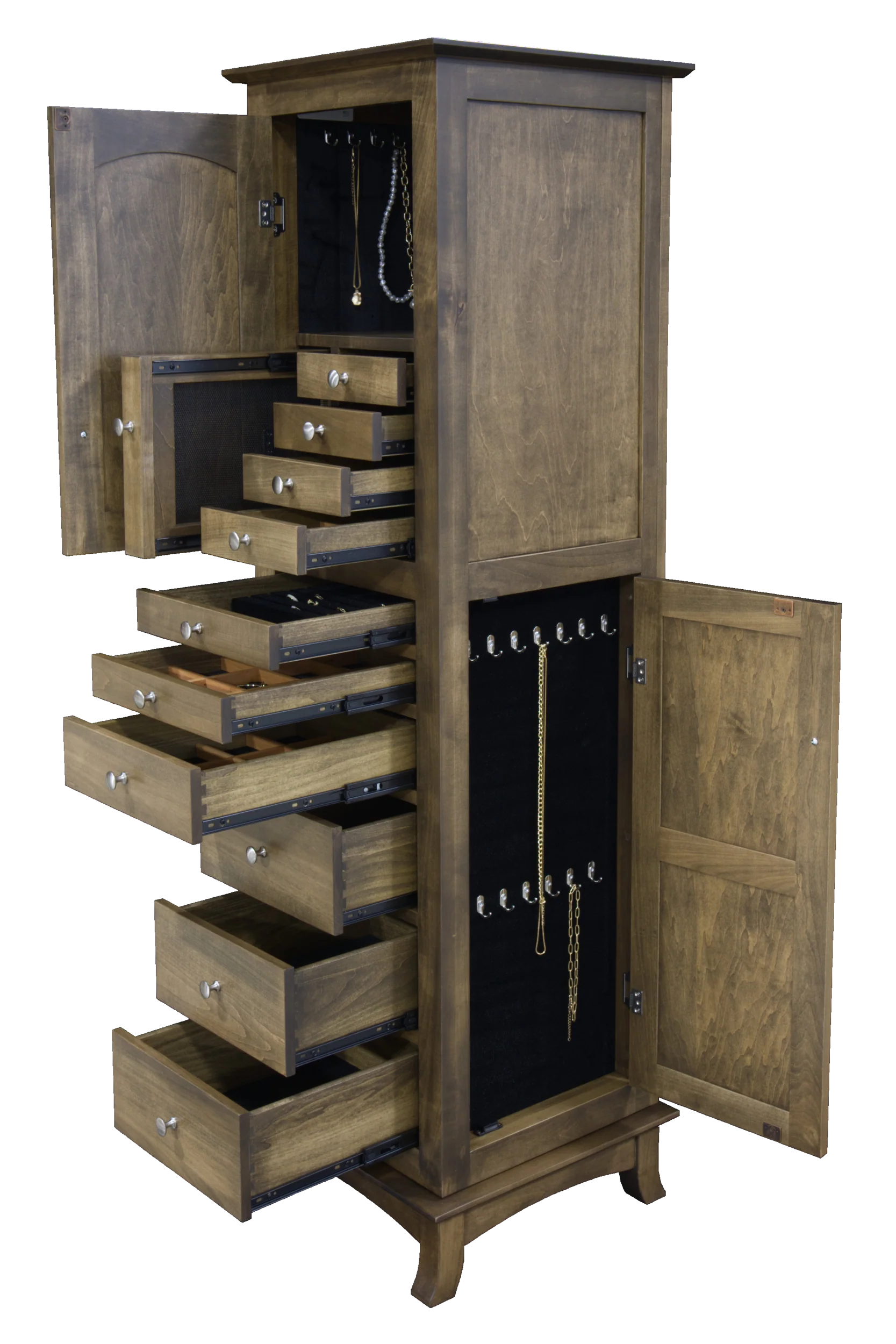 QW Amish Revolving Jewelry Armoire - Image 4