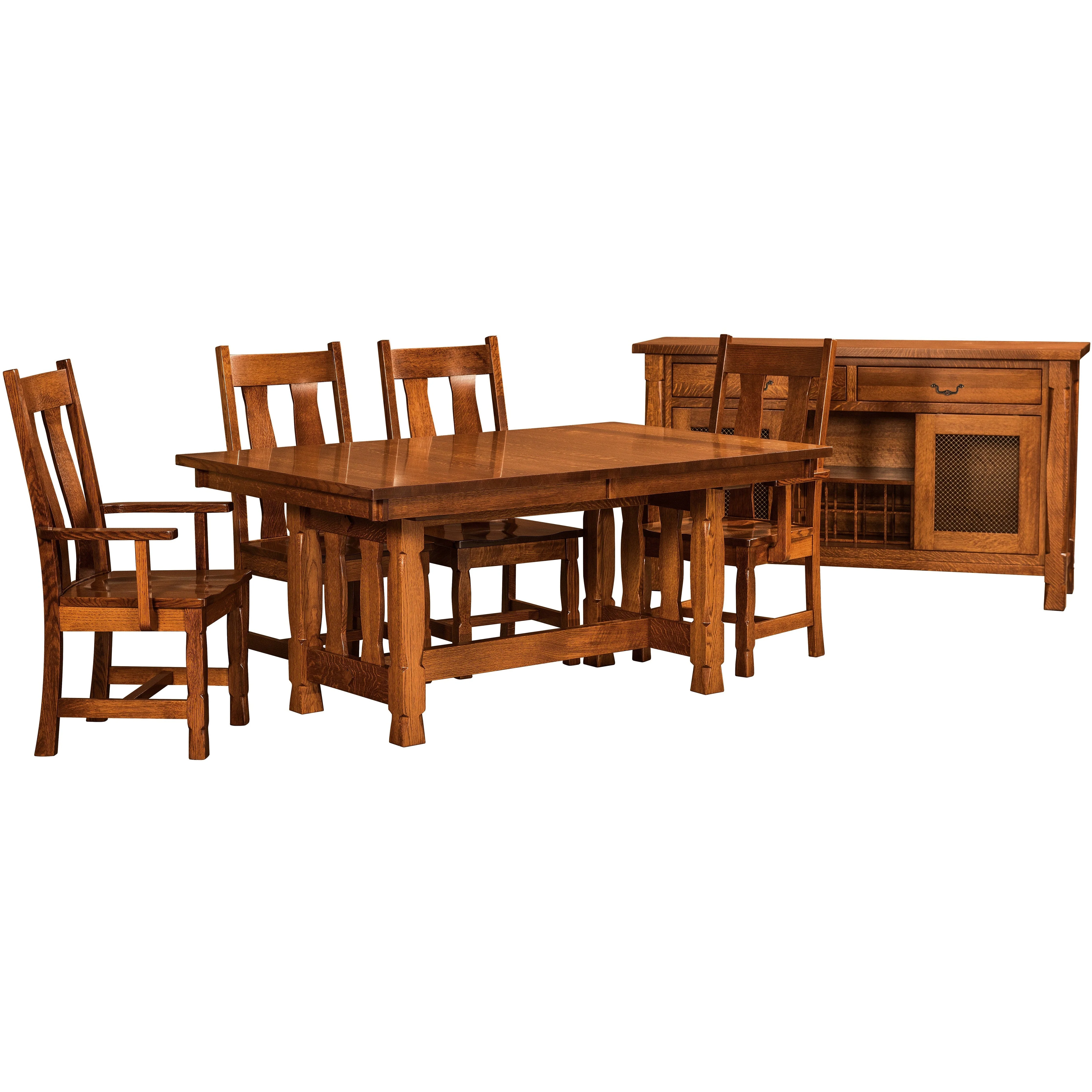 QW Amish Rock Island Trestle Table - Image 2