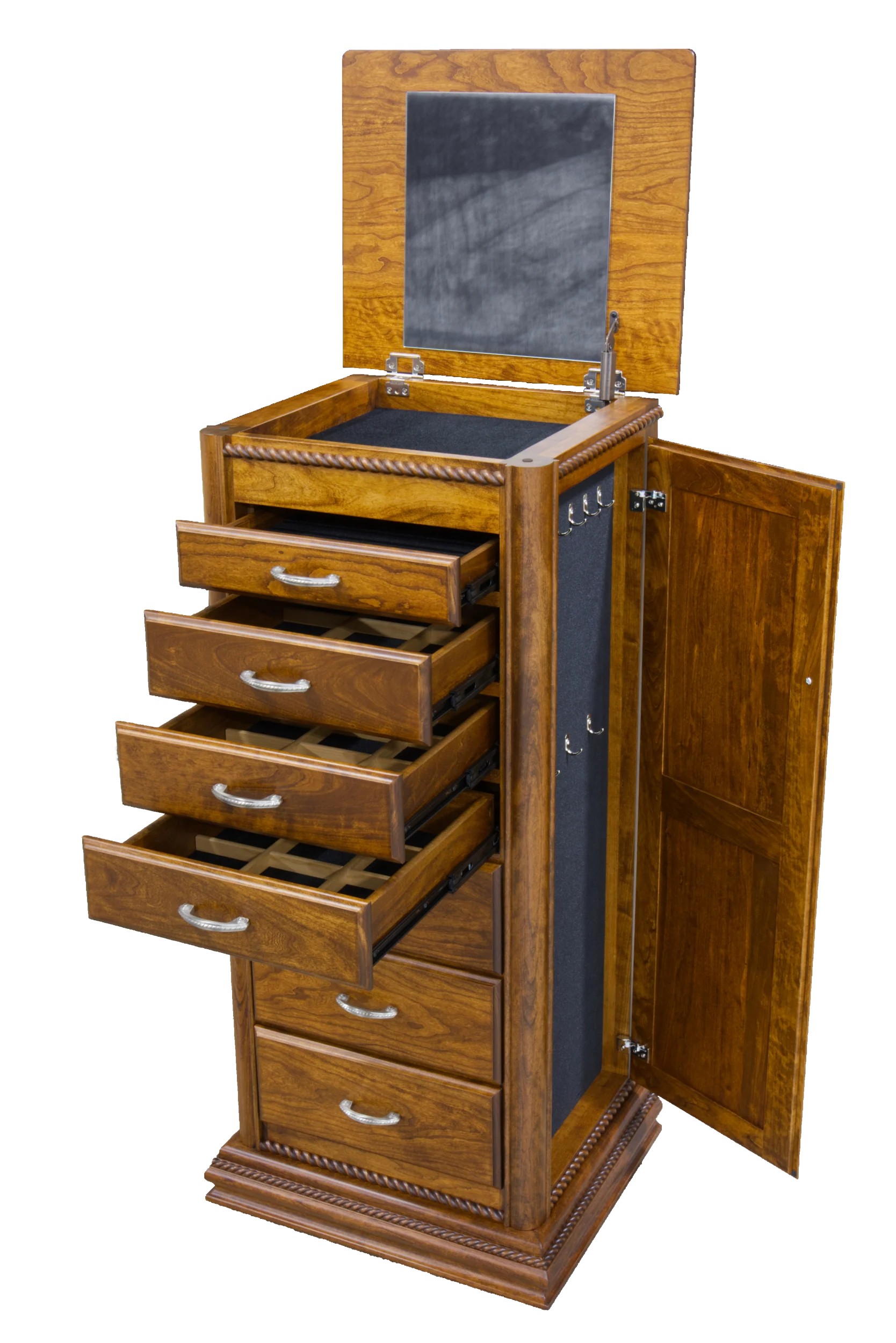 QW Amish Rope Twist Jewelry Armoire - Image 2