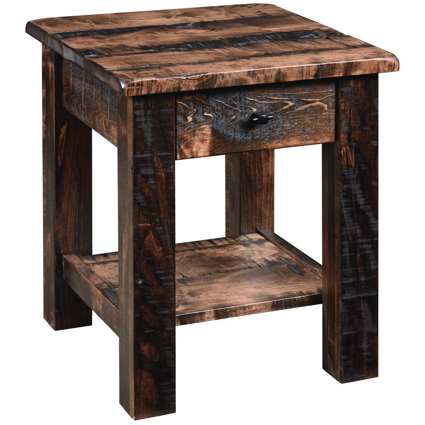 QW Amish Rustic Barn End Table