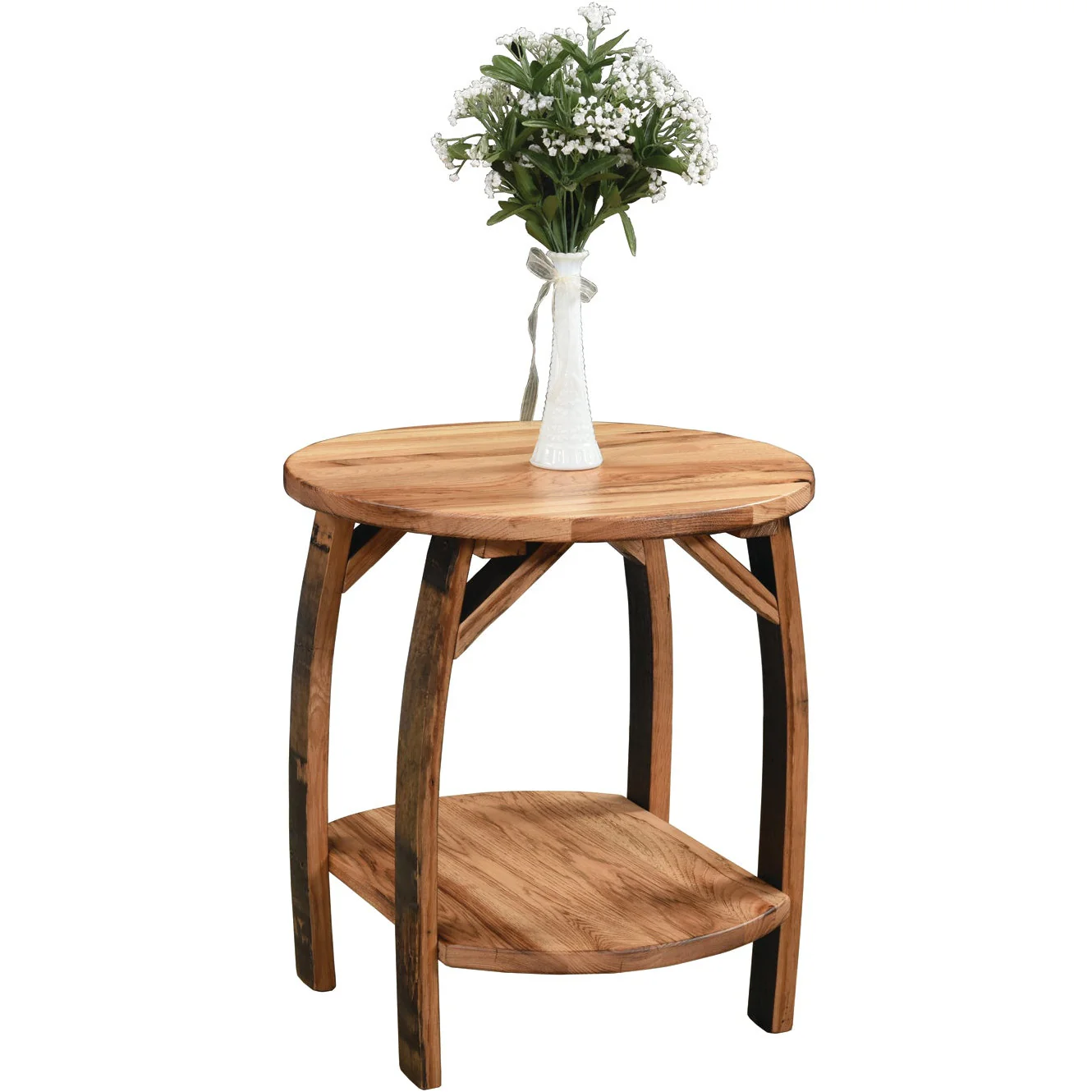 QW Amish Whiskey Barrel End Table