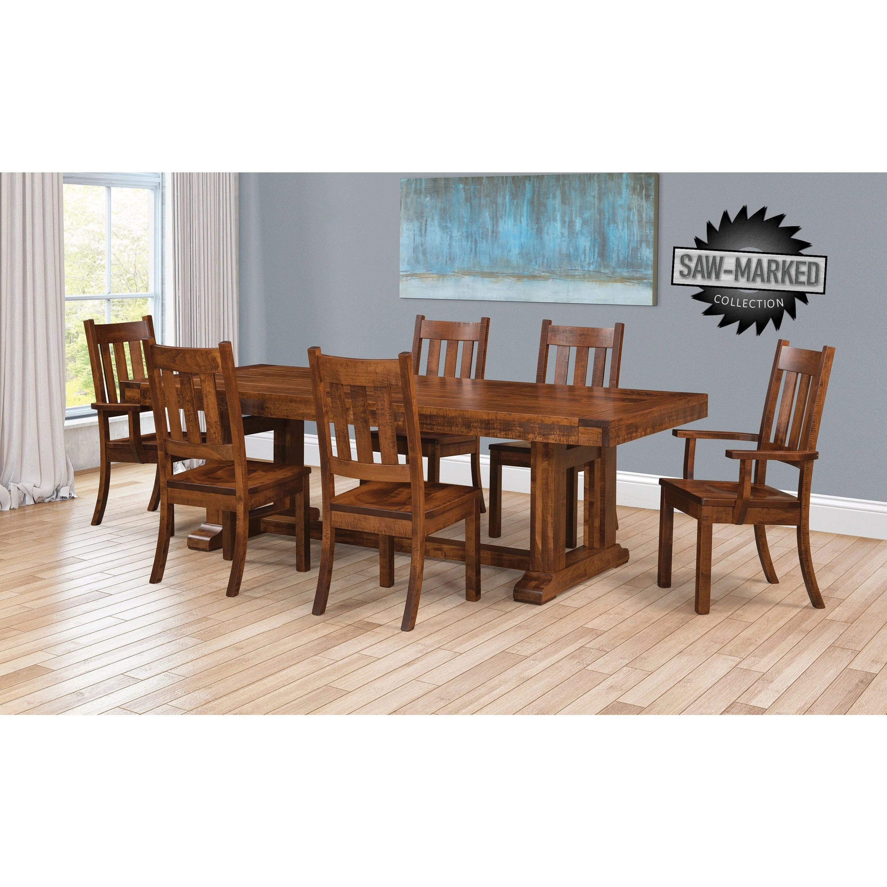 QW Amish 'Saw-Marked' Auburn Chair - Image 2