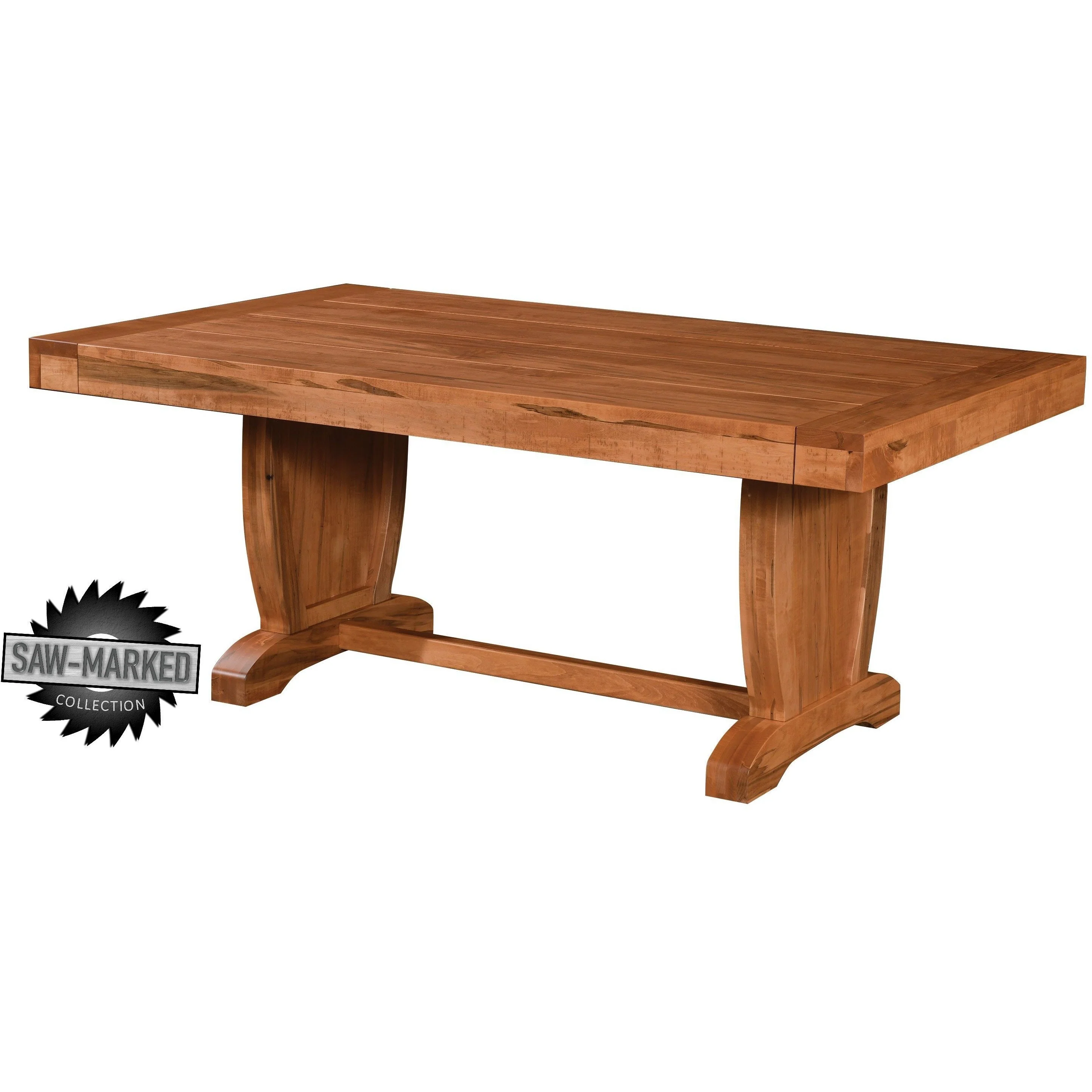 QW Amish 'Saw-Marked' Chuckwagon 7pc Dining Set - Image 2