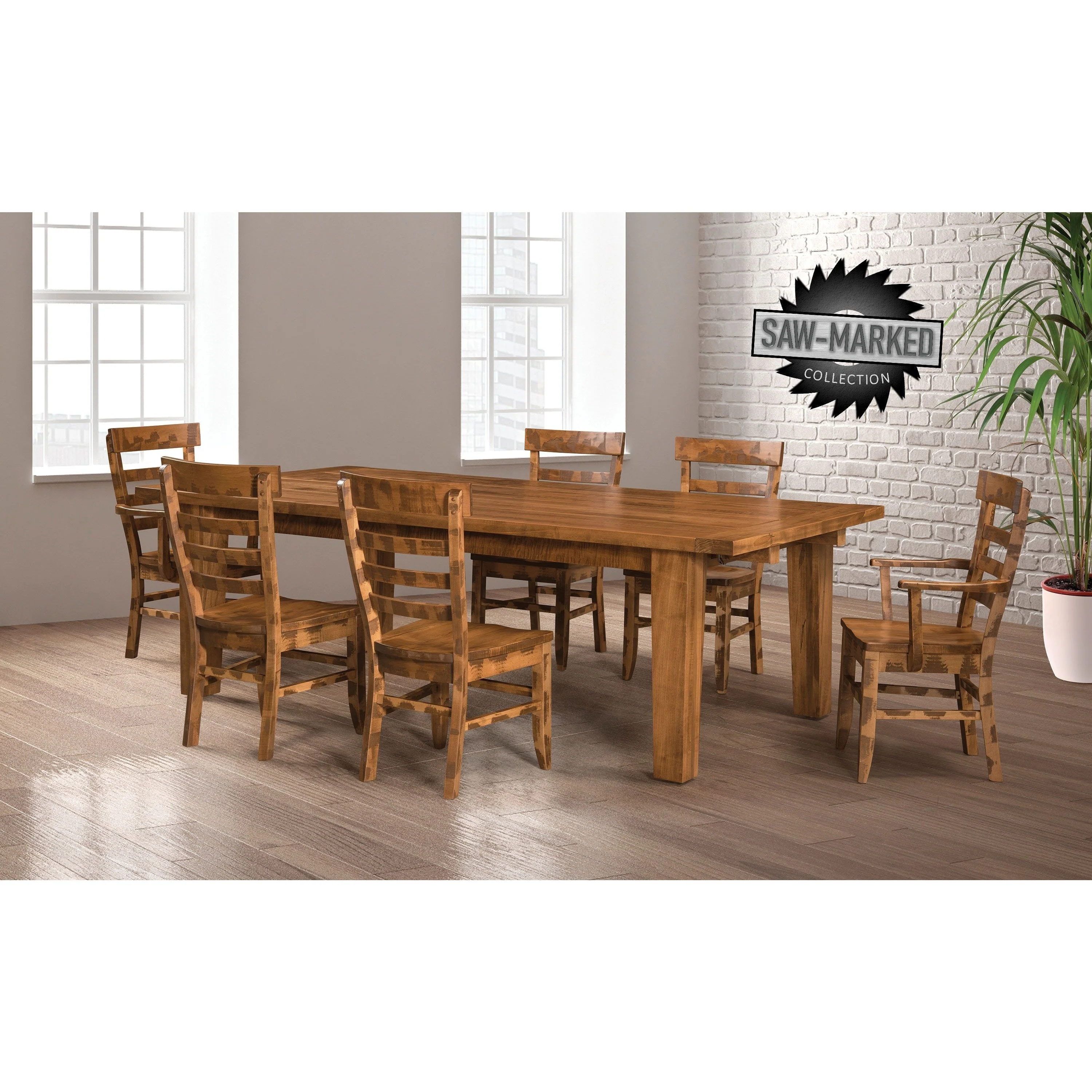 QW Amish 'Saw-Marked' Frontier Table - Image 2