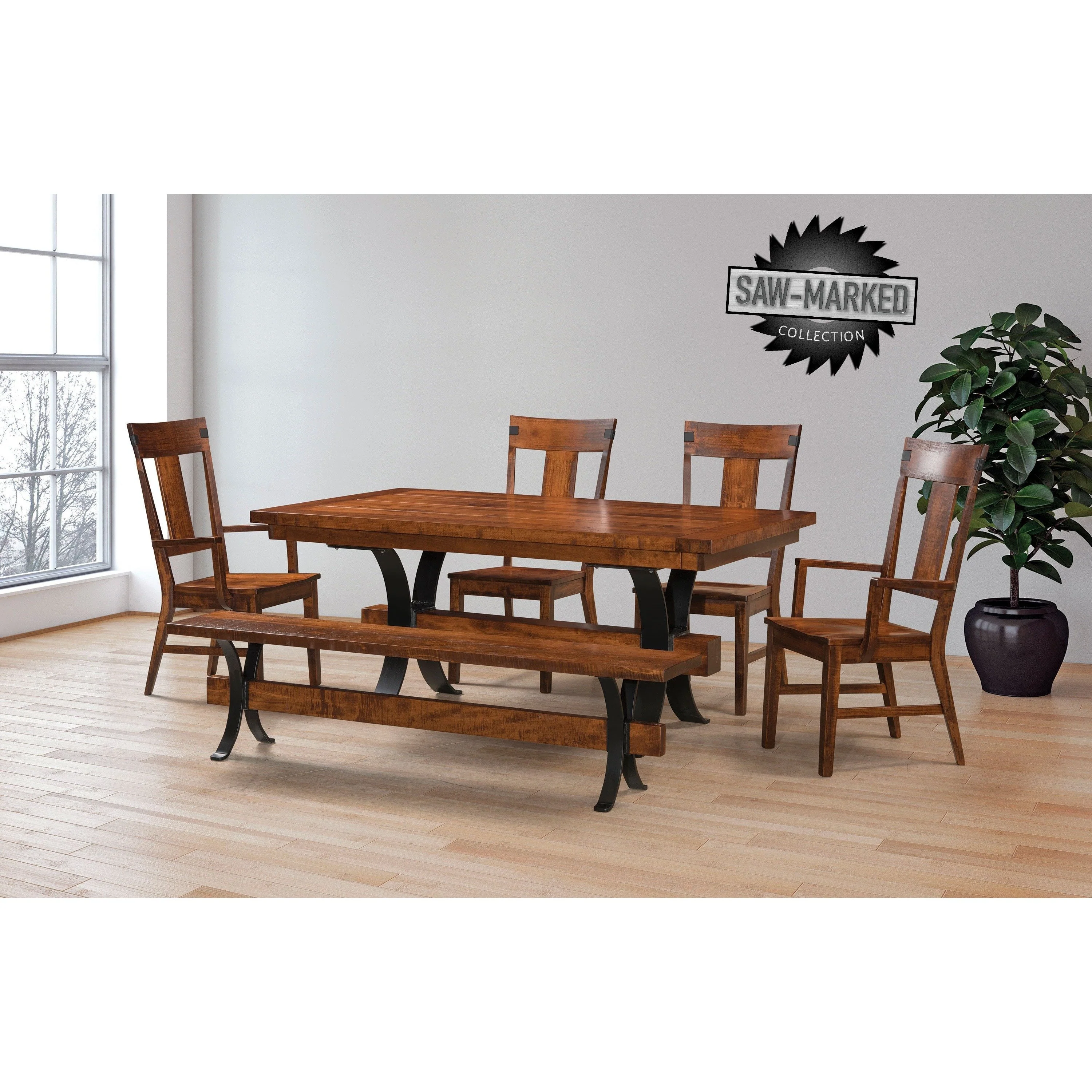 QW Amish 'Saw-Marked' Jericho Table - Image 2