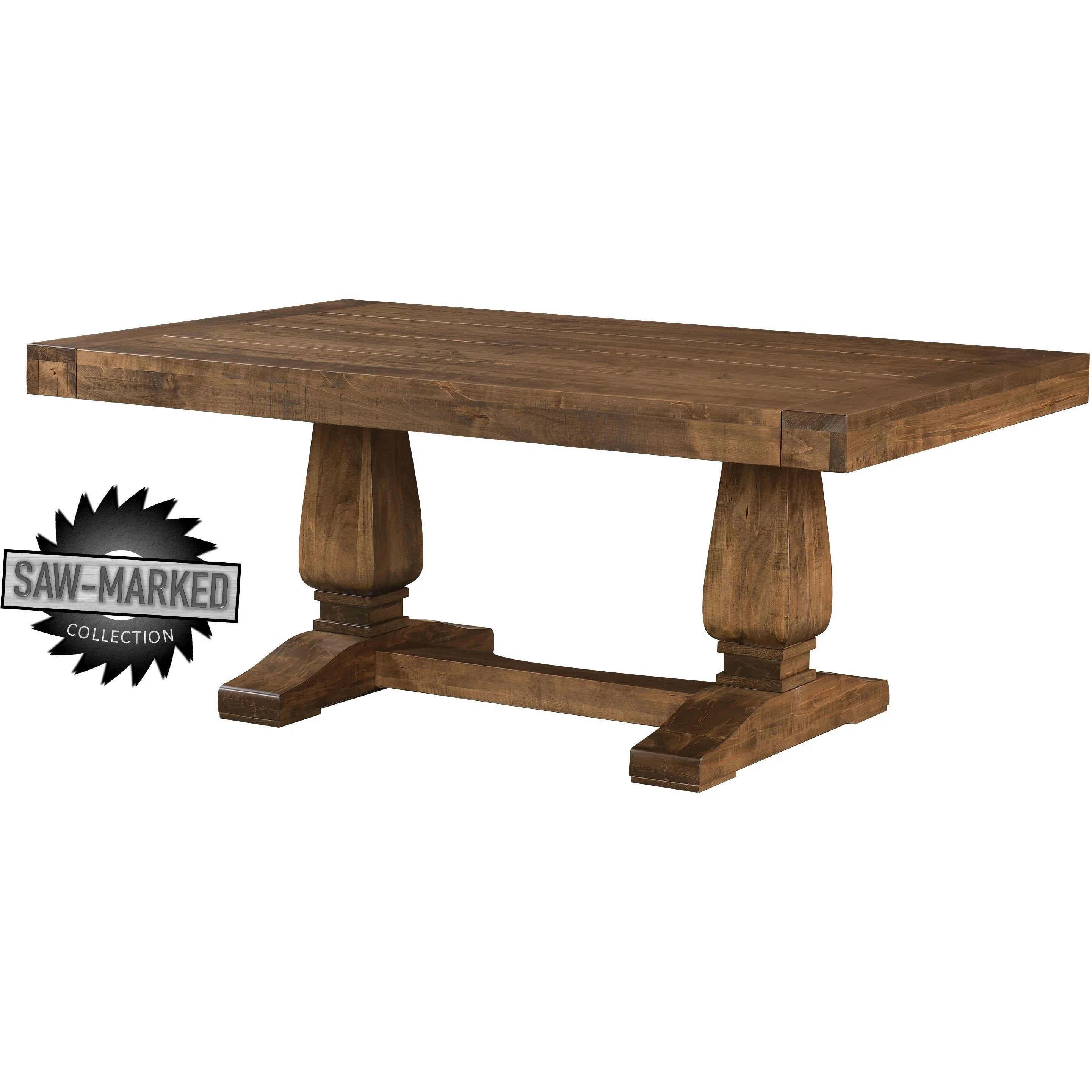 QW Amish 'Saw-Marked' Omaha 7pc Dining Set - Image 2