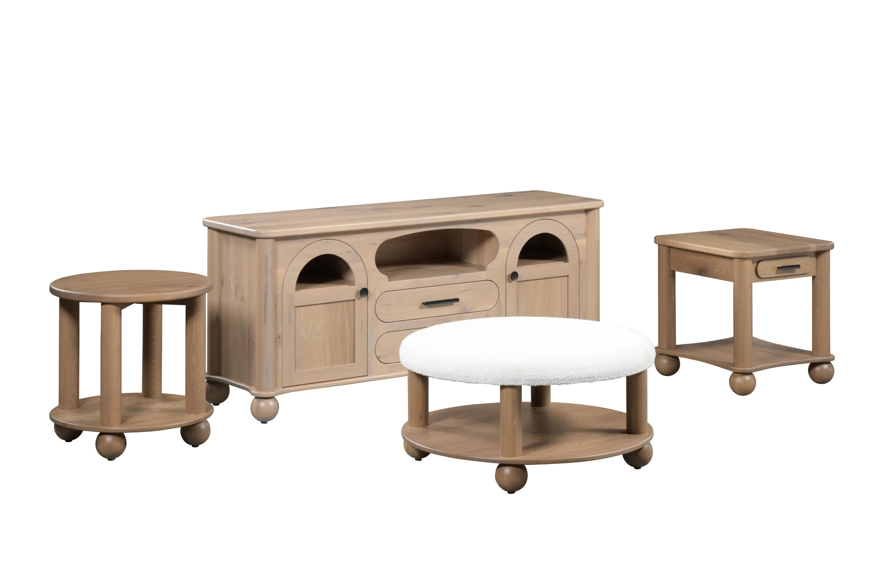 QW Amish Serene Round End Table - Image 2