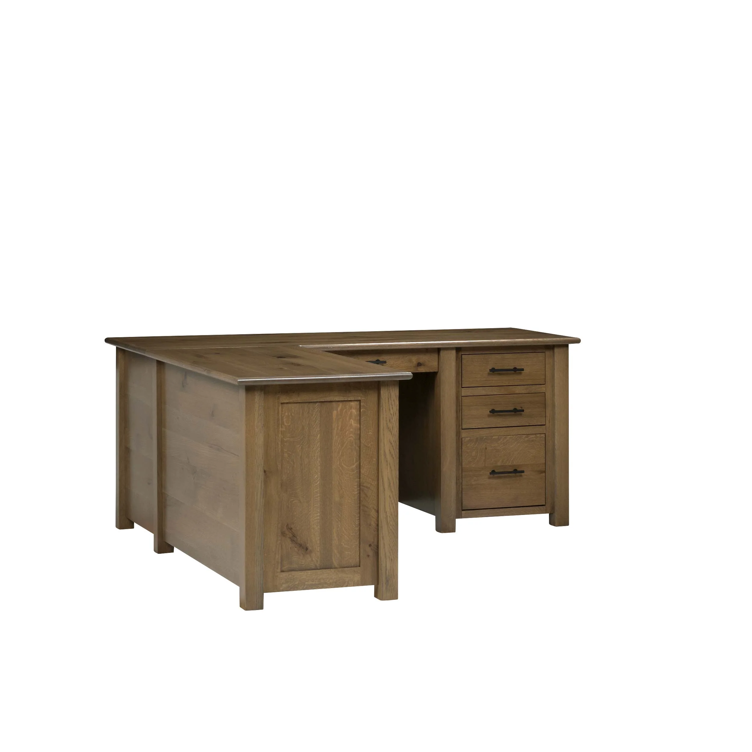 QW Amish Settlers L Shape Desk w/ Optional Hutch - Image 23