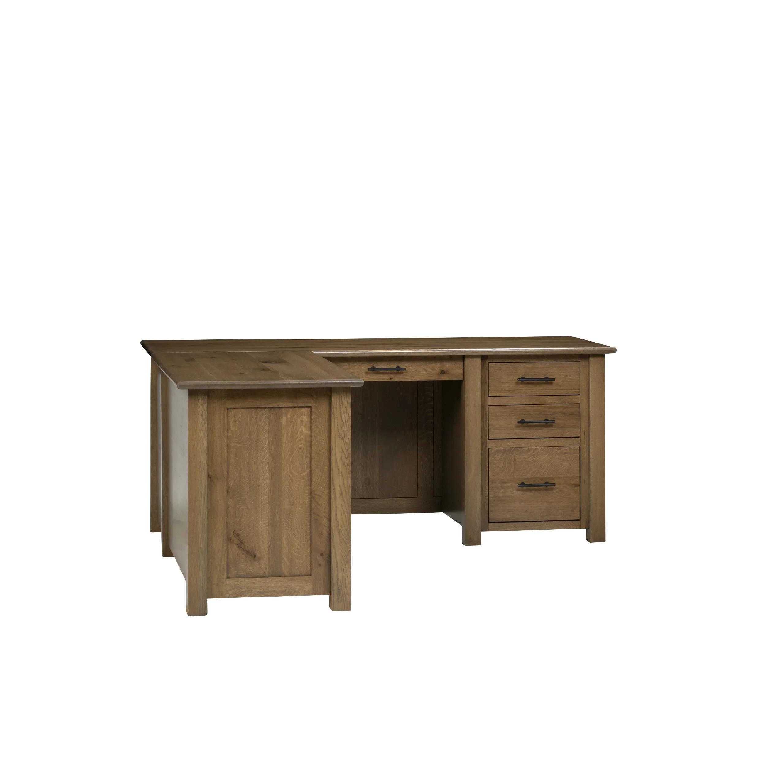 QW Amish Settlers L Shape Desk w/ Optional Hutch - Image 24