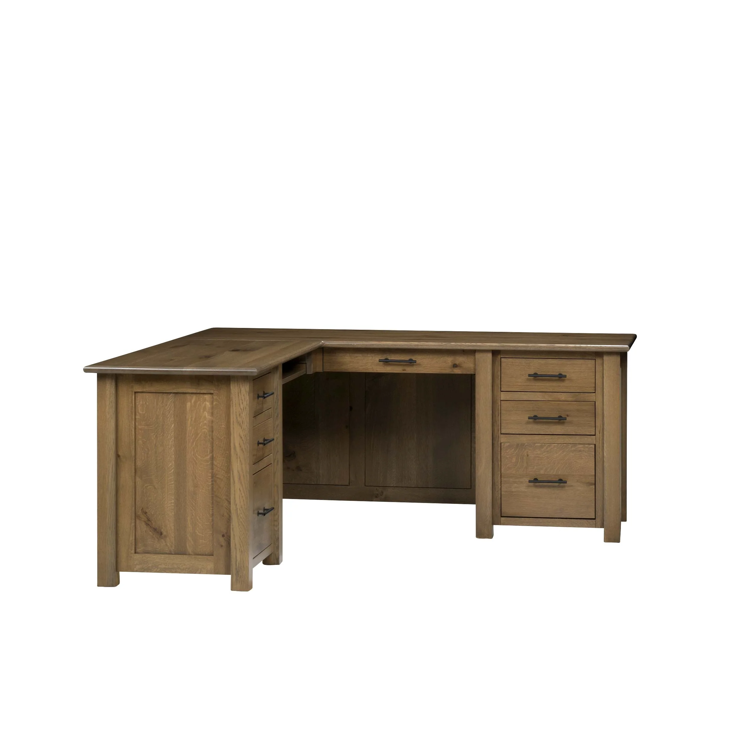 QW Amish Settlers L Shape Desk w/ Optional Hutch - Image 26