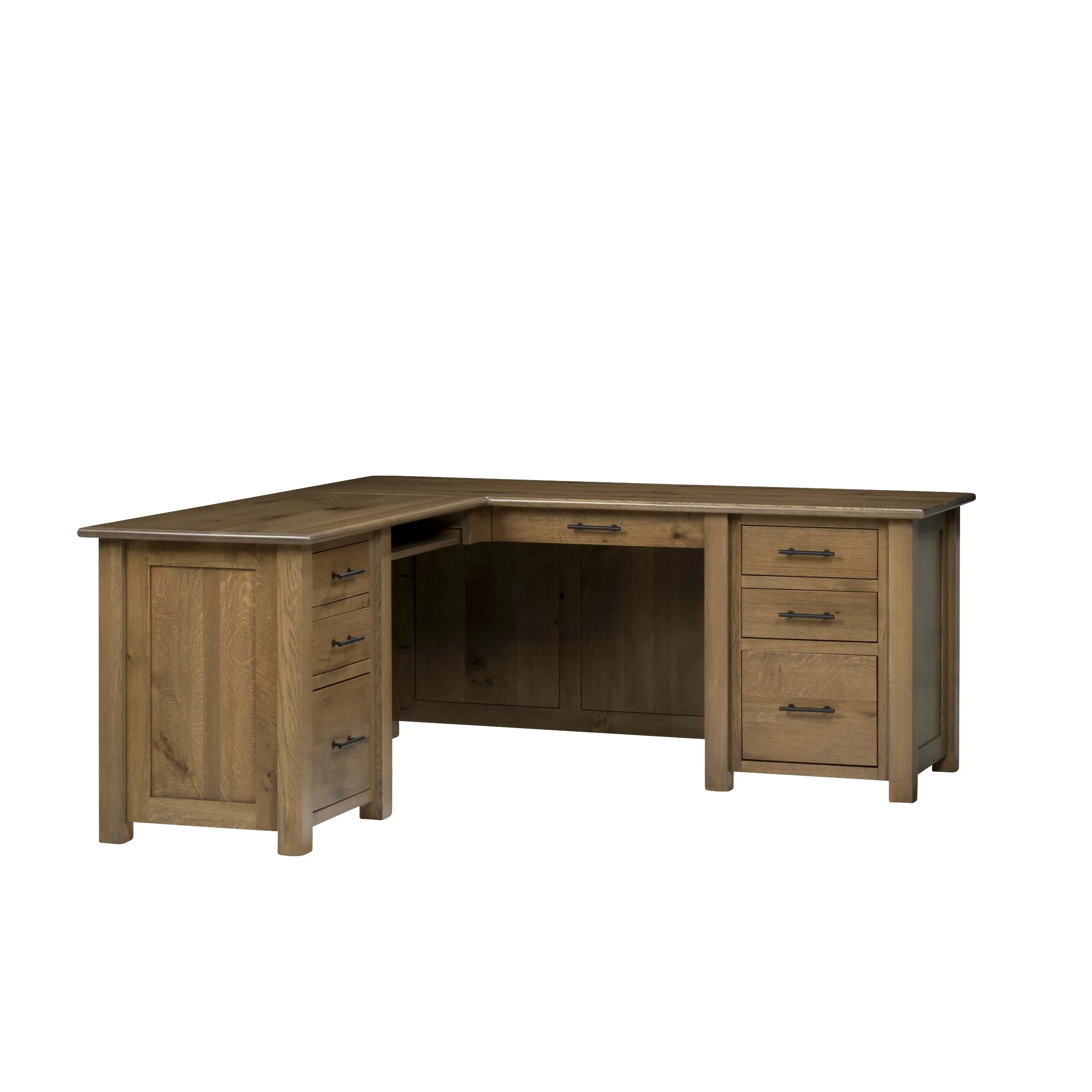 QW Amish Settlers L Shape Desk w/ Optional Hutch - Image 27
