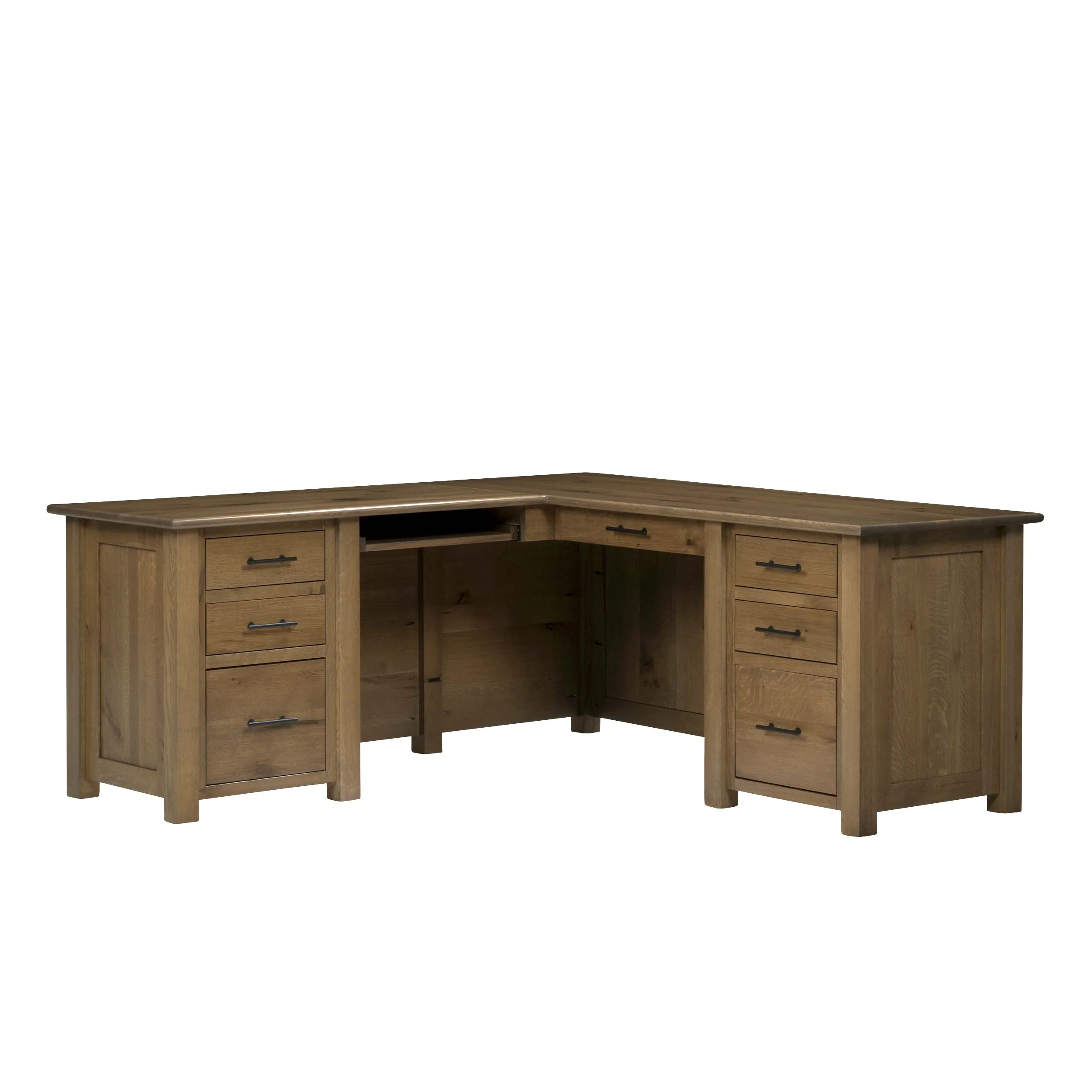 QW Amish Settlers L Shape Desk w/ Optional Hutch - Image 30