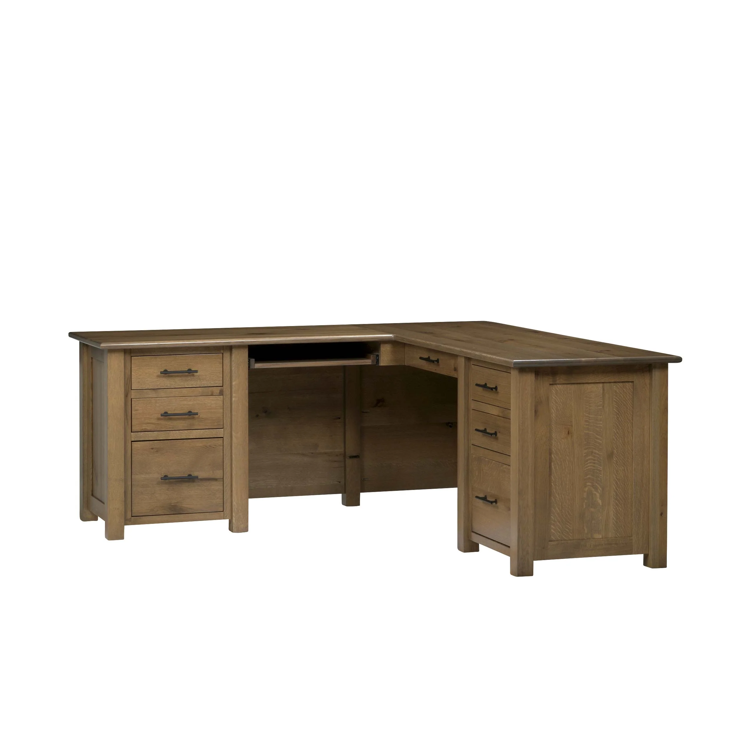 QW Amish Settlers L Shape Desk w/ Optional Hutch - Image 32