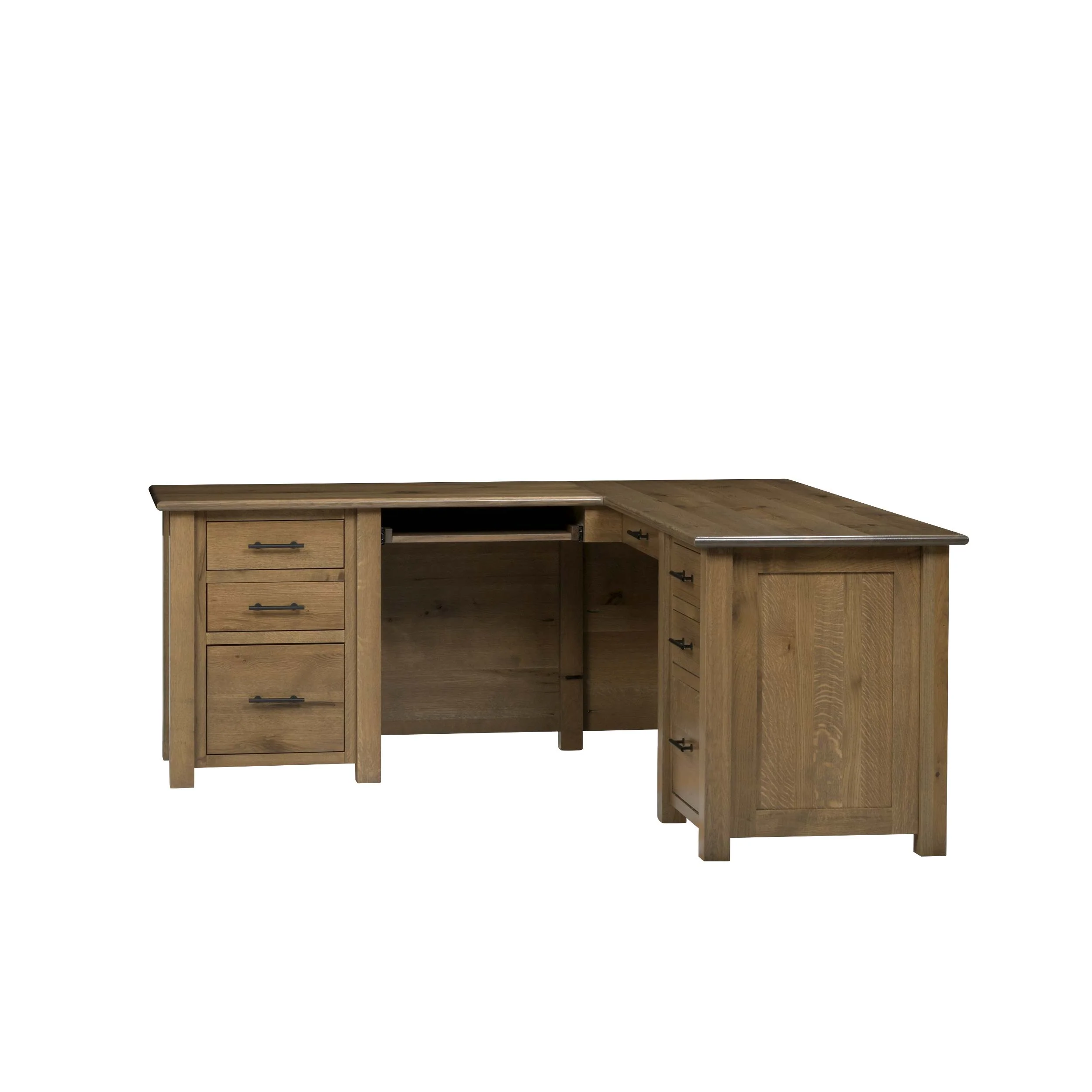 QW Amish Settlers L Shape Desk w/ Optional Hutch - Image 33