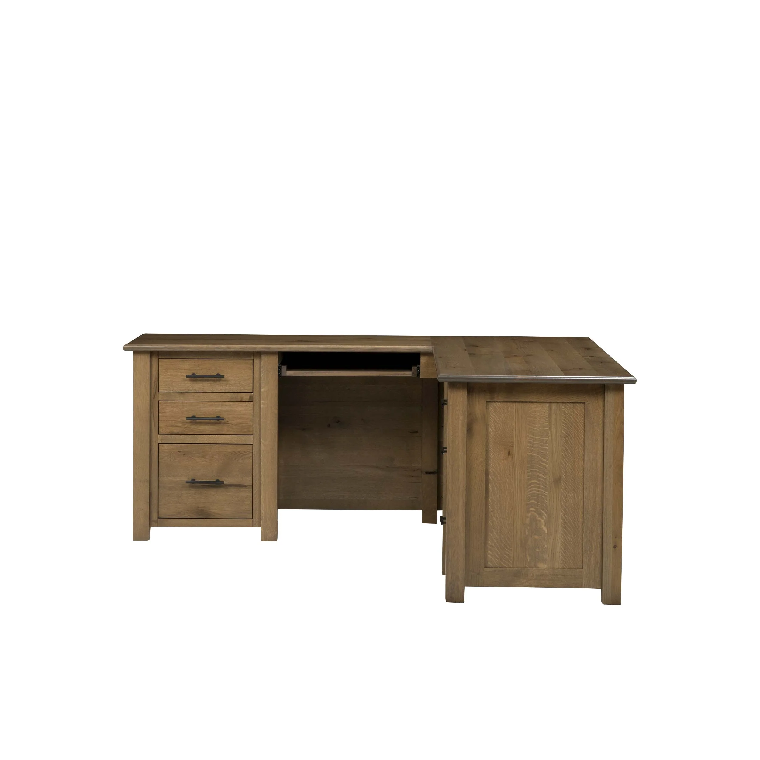 QW Amish Settlers L Shape Desk w/ Optional Hutch - Image 34