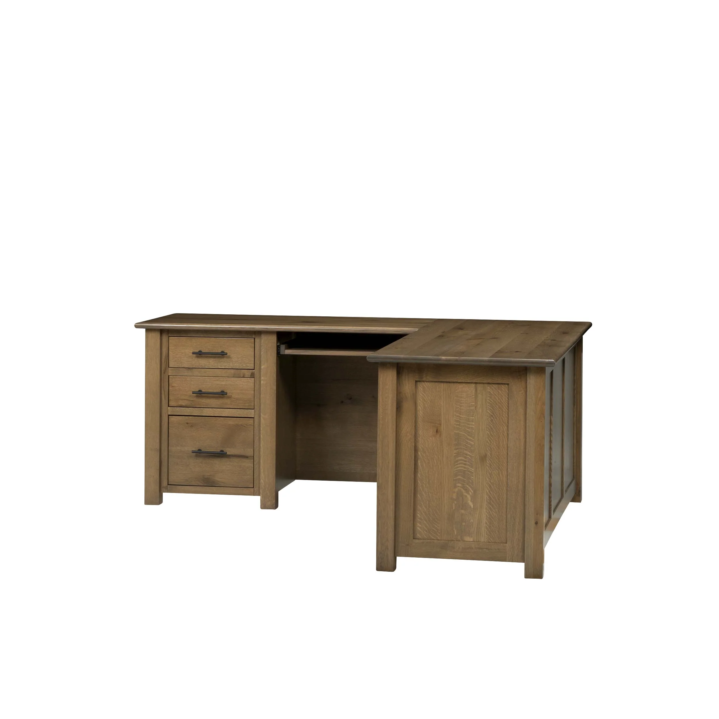 QW Amish Settlers L Shape Desk w/ Optional Hutch - Image 35