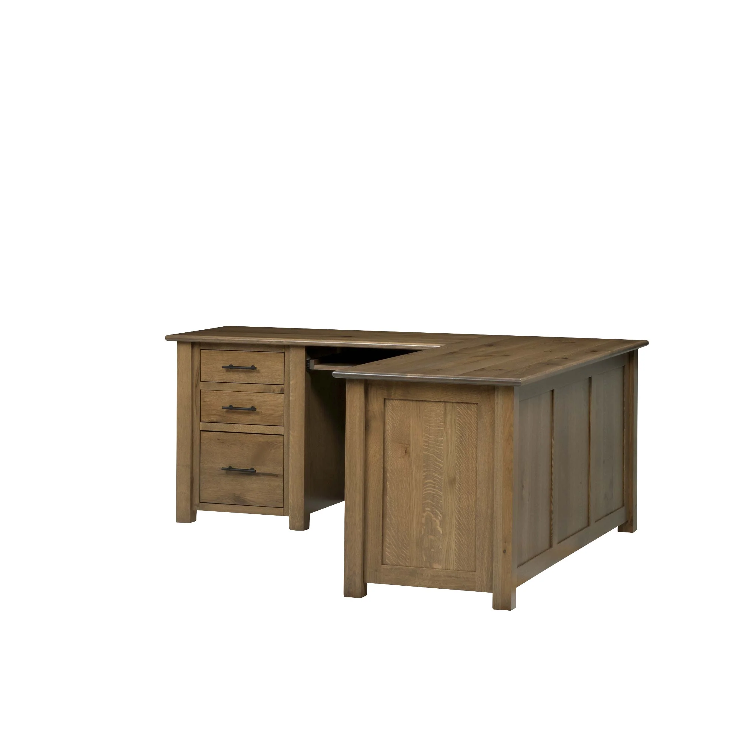 QW Amish Settlers L Shape Desk w/ Optional Hutch - Image 36