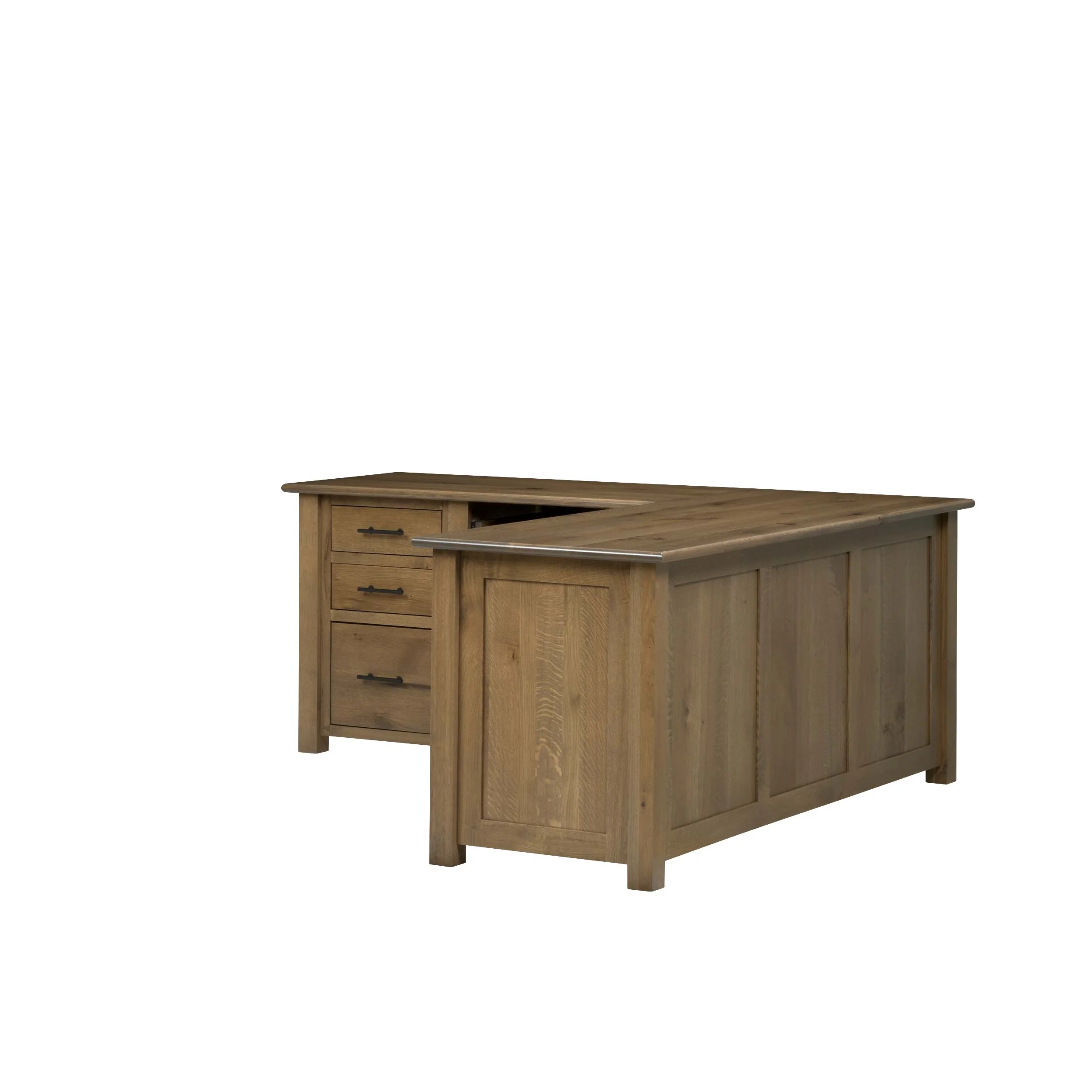 QW Amish Settlers L Shape Desk w/ Optional Hutch - Image 37