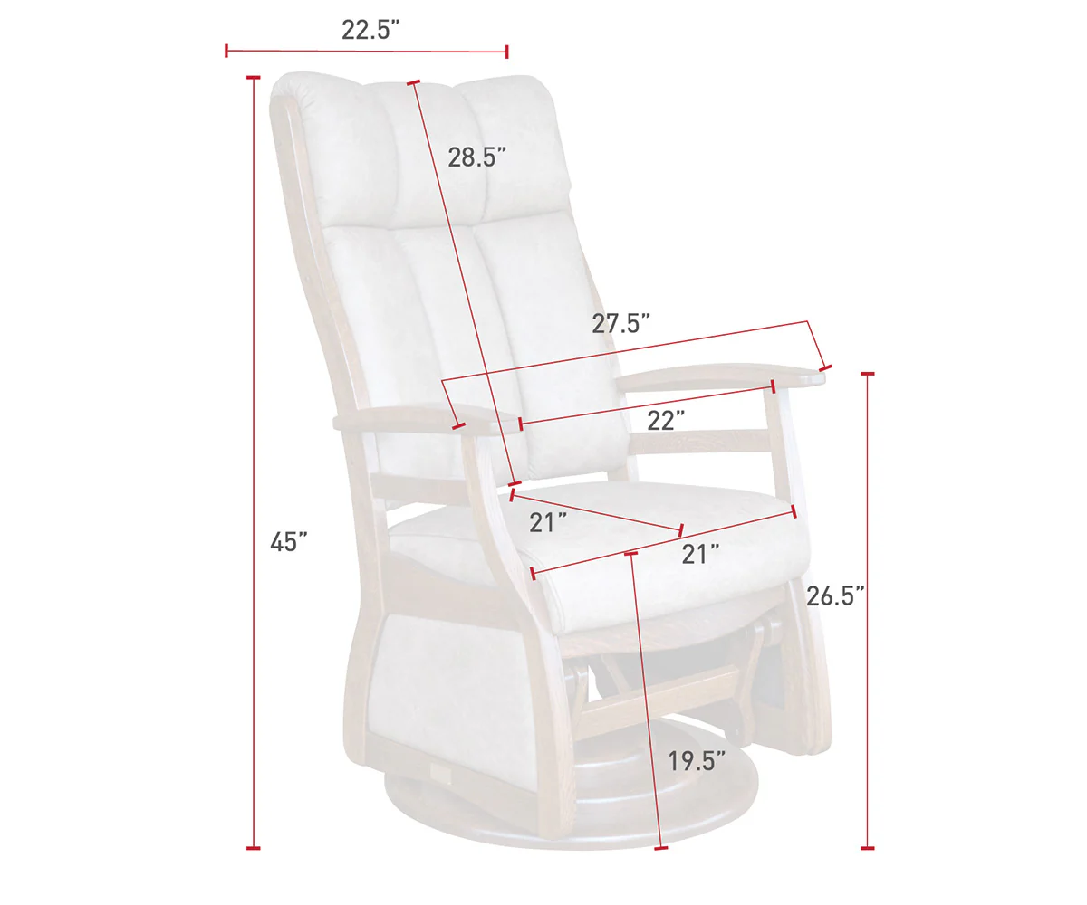 QW Amish Sierra Swivel Glider - Image 4
