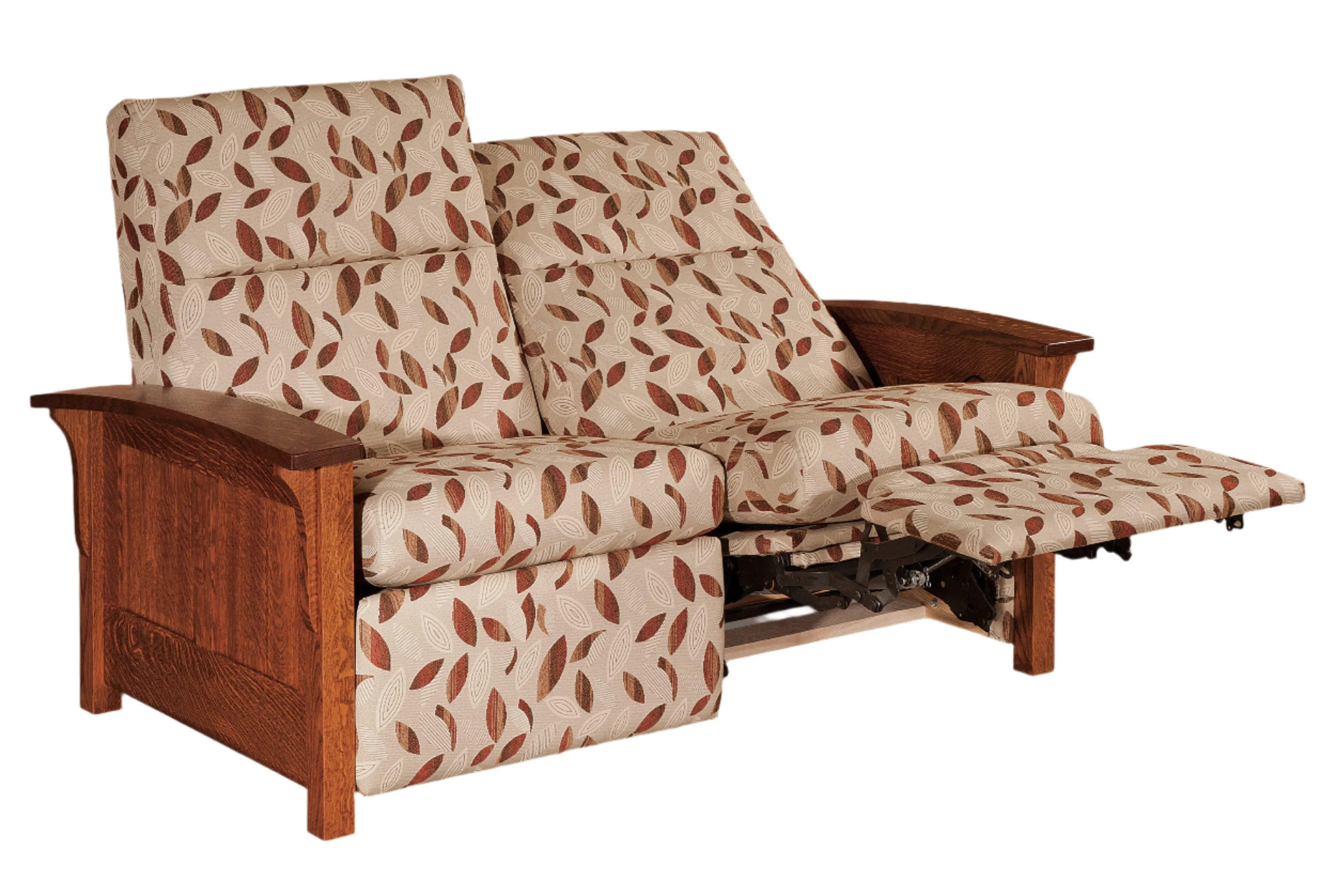 QW Amish Skyline Panel Reclining Loveseat - Image 2