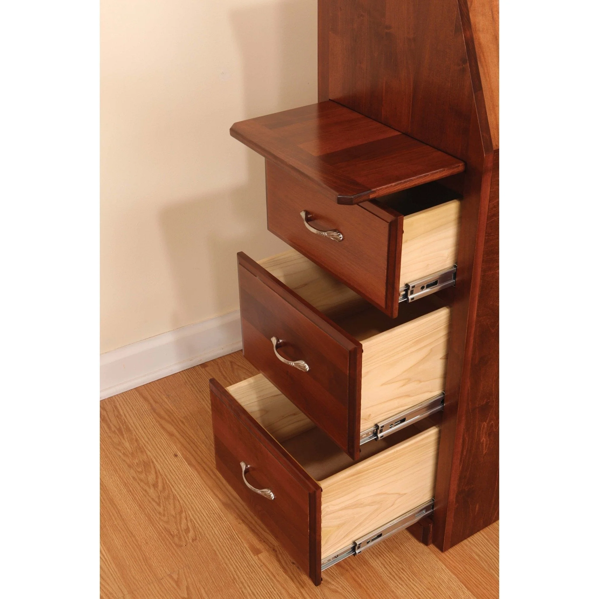 QW Amish Sleigh Bookcase Storage Bed - Image 3