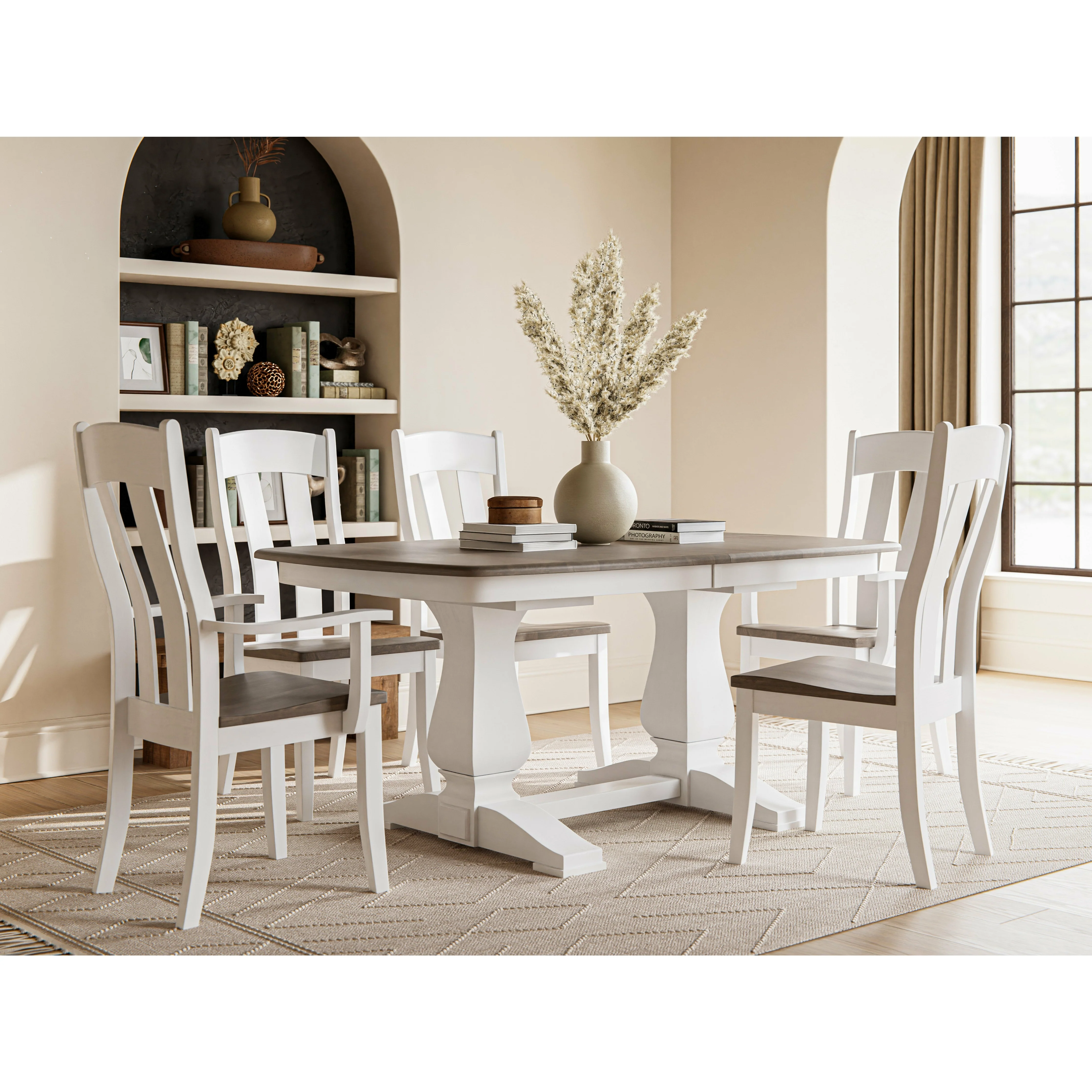QW Amish Stacy Double Pedestal Table - Image 2