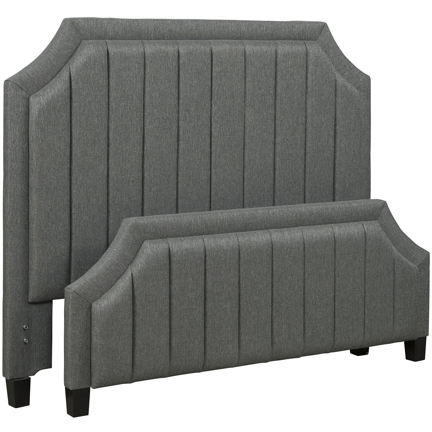 QW Amish Stanton Upholstered Bed with High Footboard