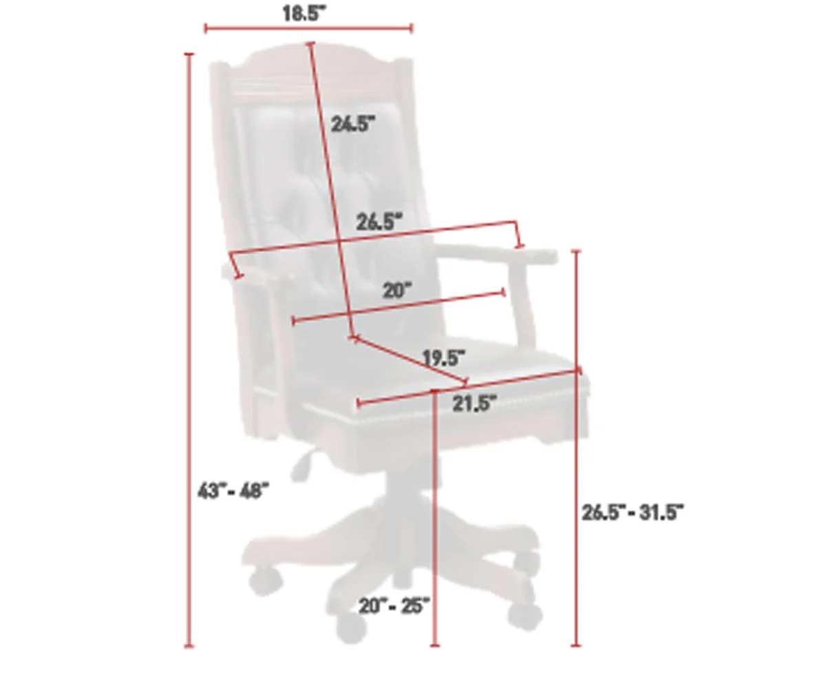 QW Amish Starr Executive Desk Chair - Image 6
