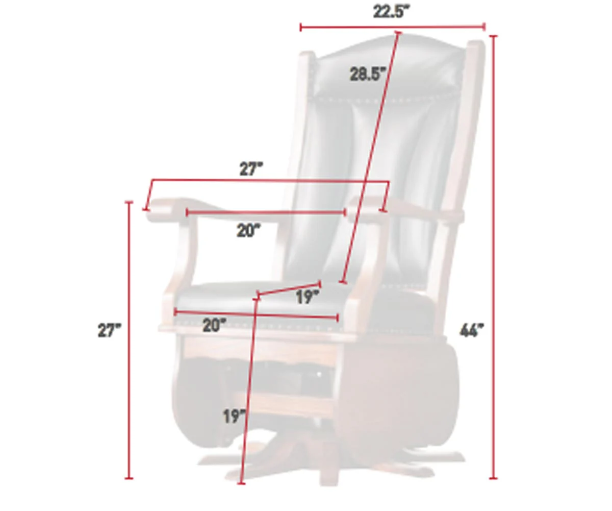 QW Amish Swivel Glider - Image 7