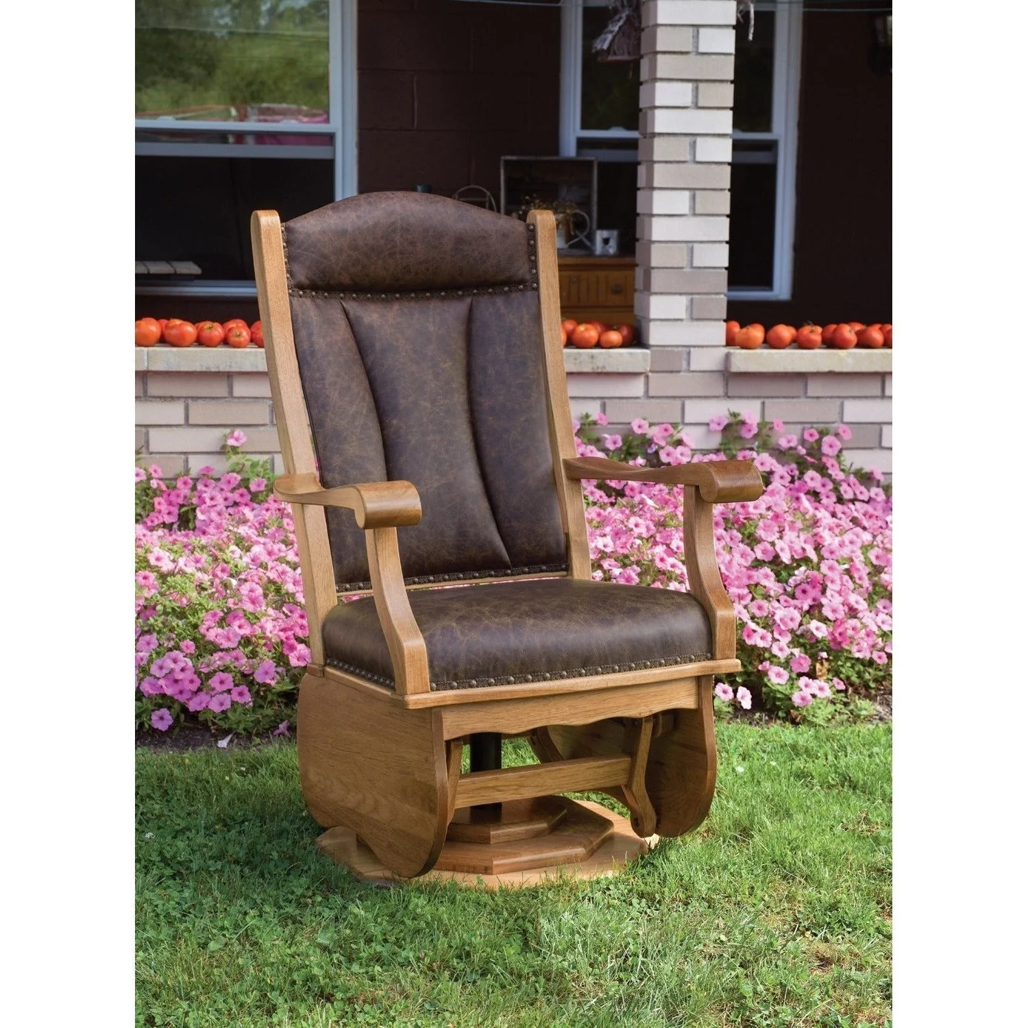 QW Amish Swivel Glider with Platform Base - Image 5