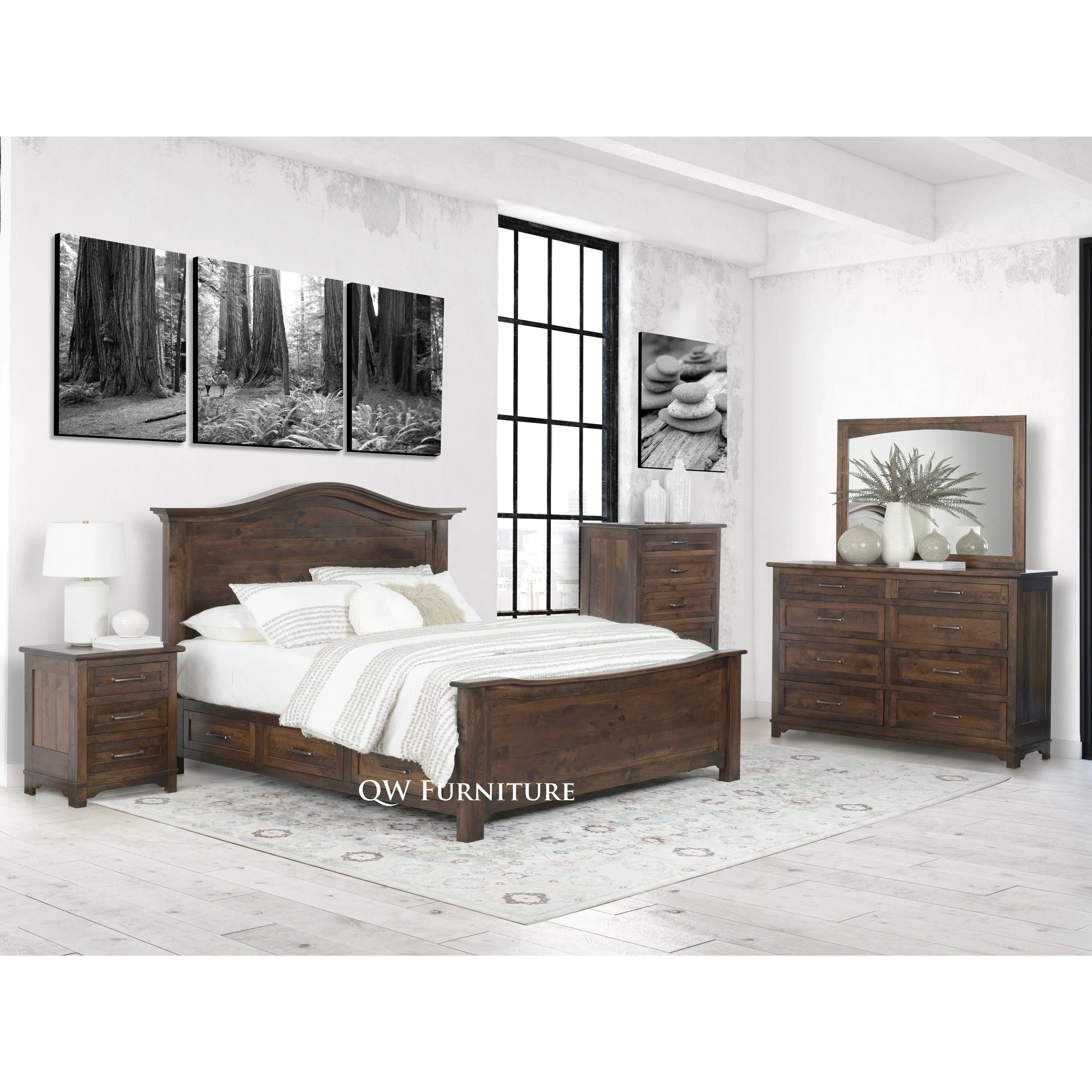 QW Amish Teton Arch Storage Bed - Image 2