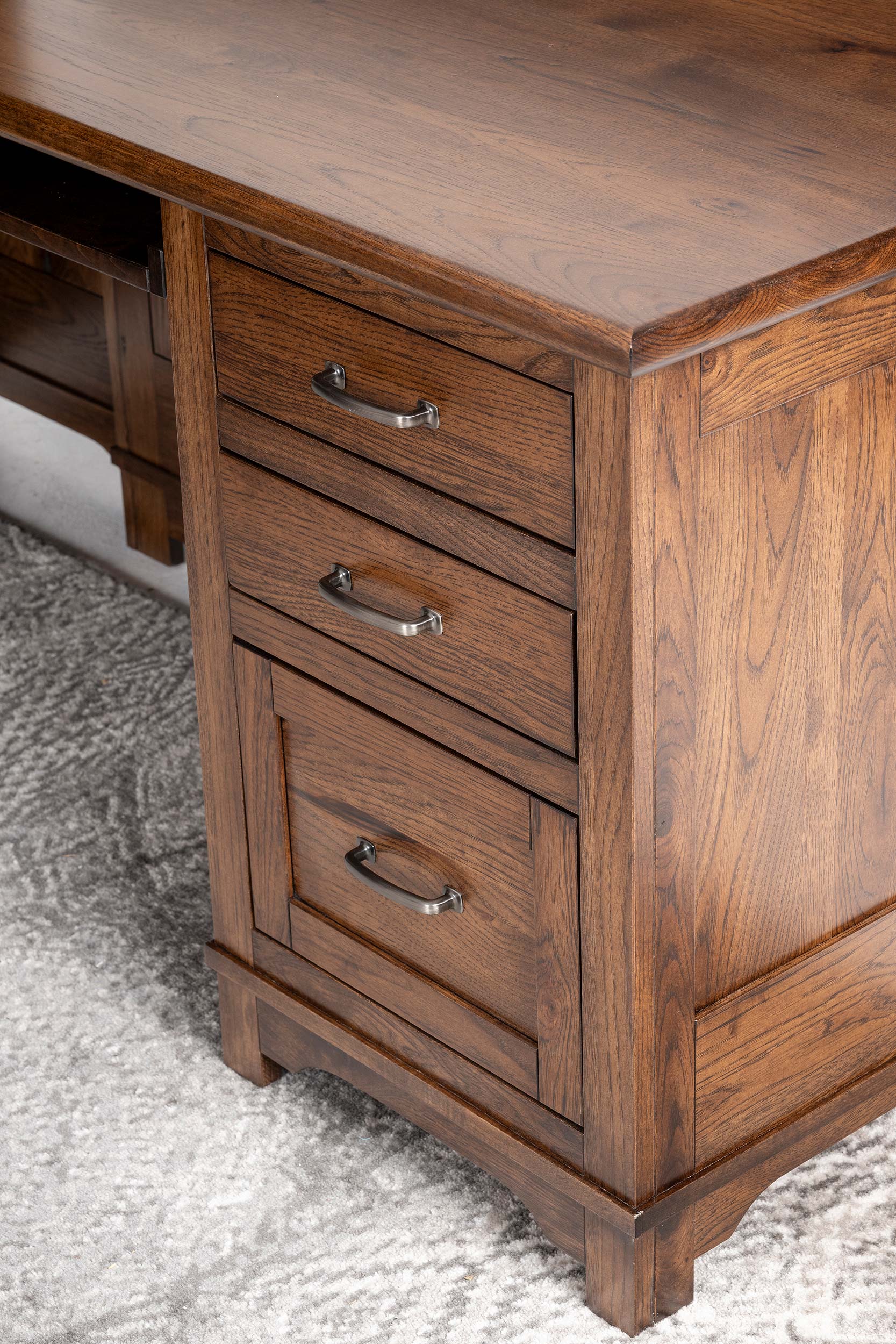 QW Amish Teton L Shaped Desk with Optional Hutch - Image 7