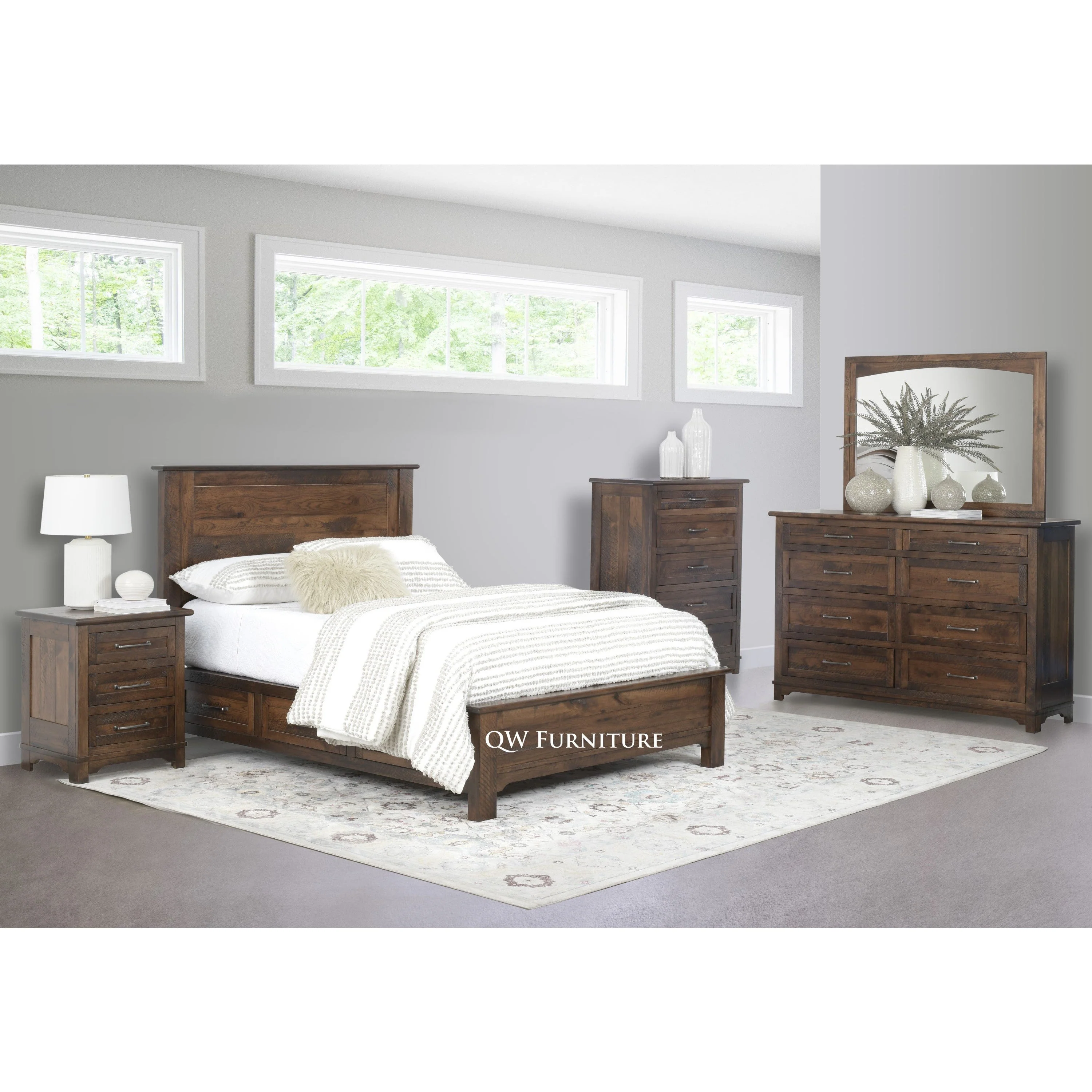 QW Amish Teton Panel Storage Bed - Image 2