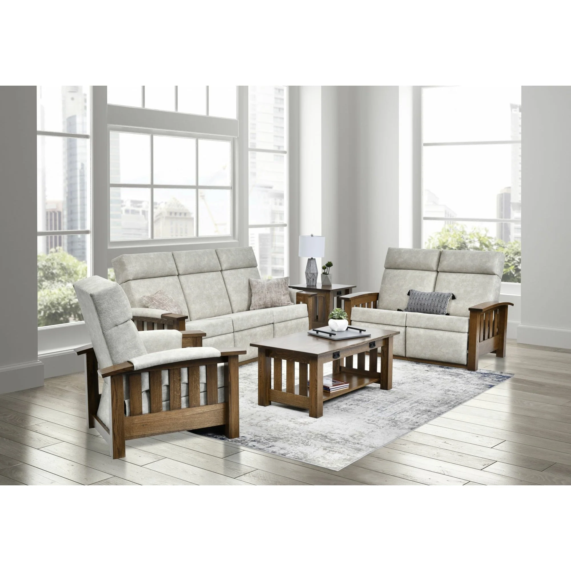 QW Amish Timber Mission TV Stand - Image 2