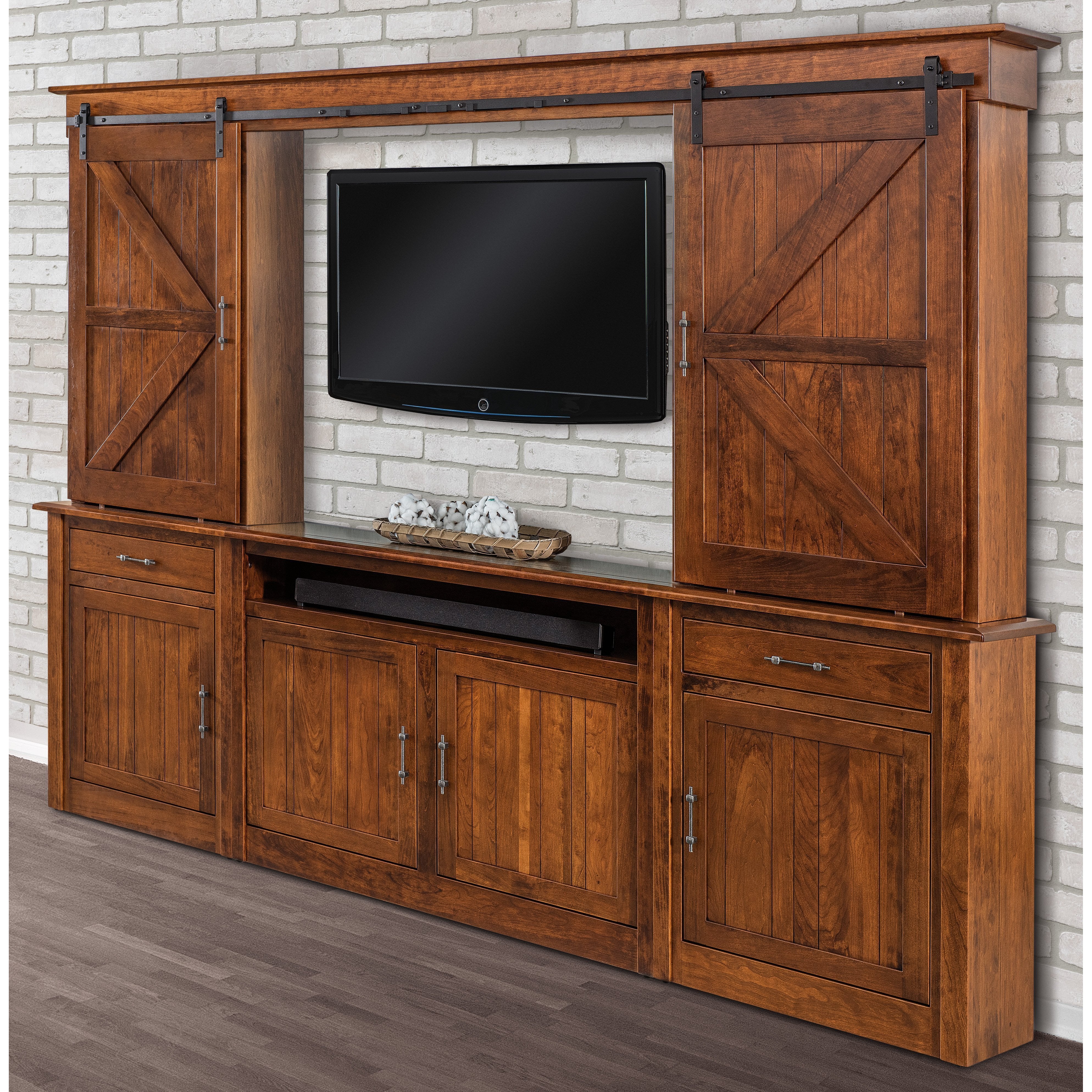 QW Amish Timbra 110" Wall Unit - Image 2