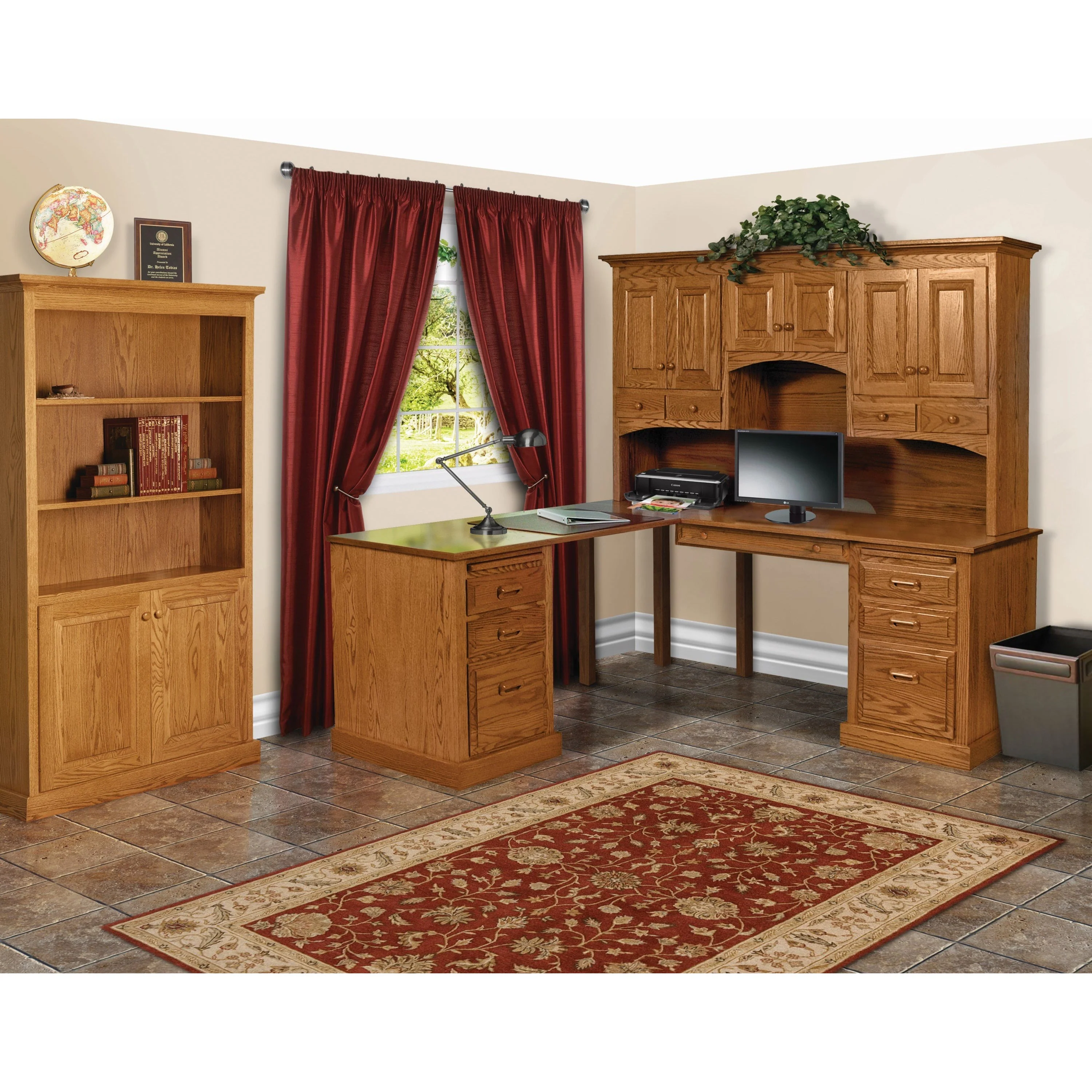 QW Amish Traditional L Desk w/ Optional Hutch - Image 2