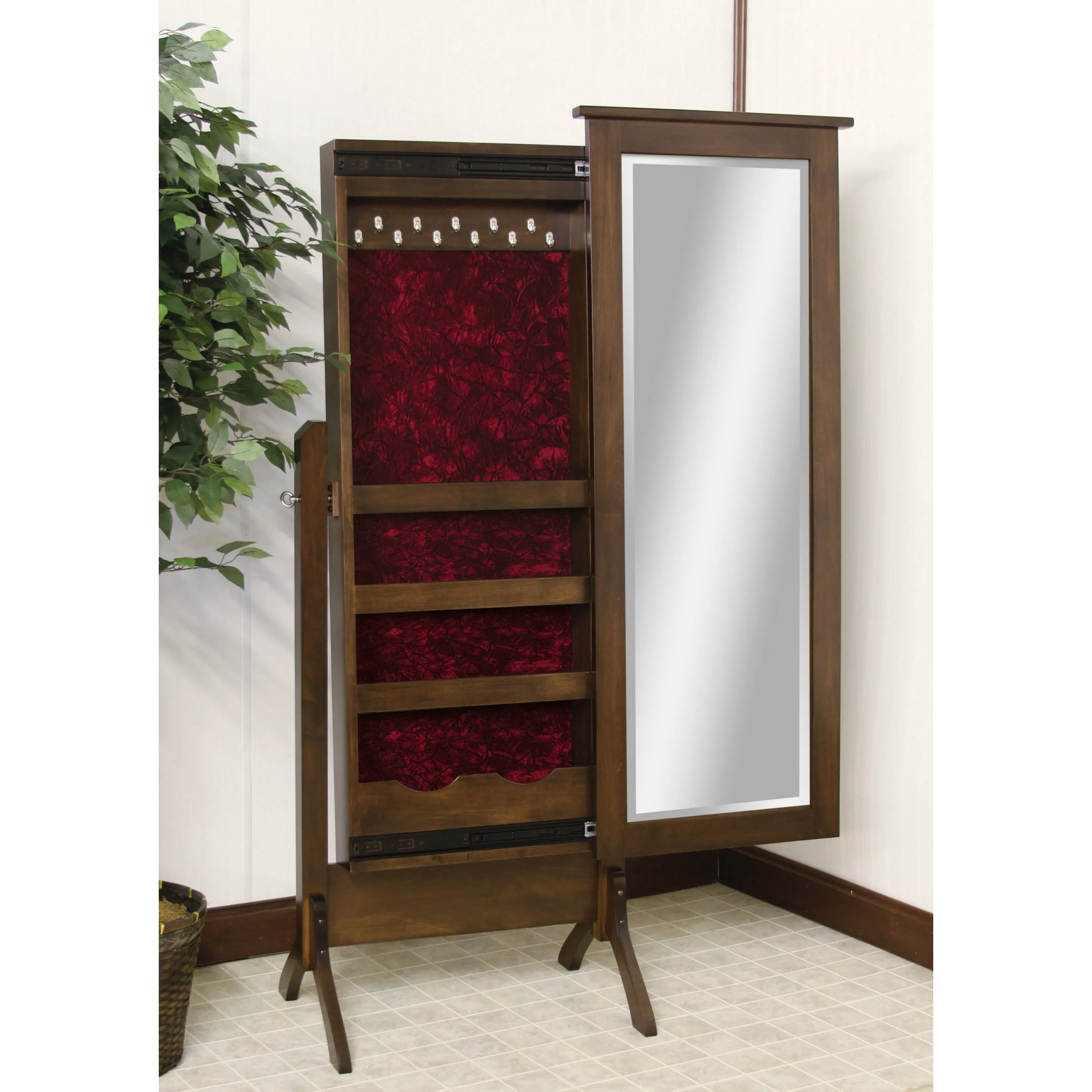 QW Amish Traditional Shaker Cheval Jewelry Mirror - Image 2