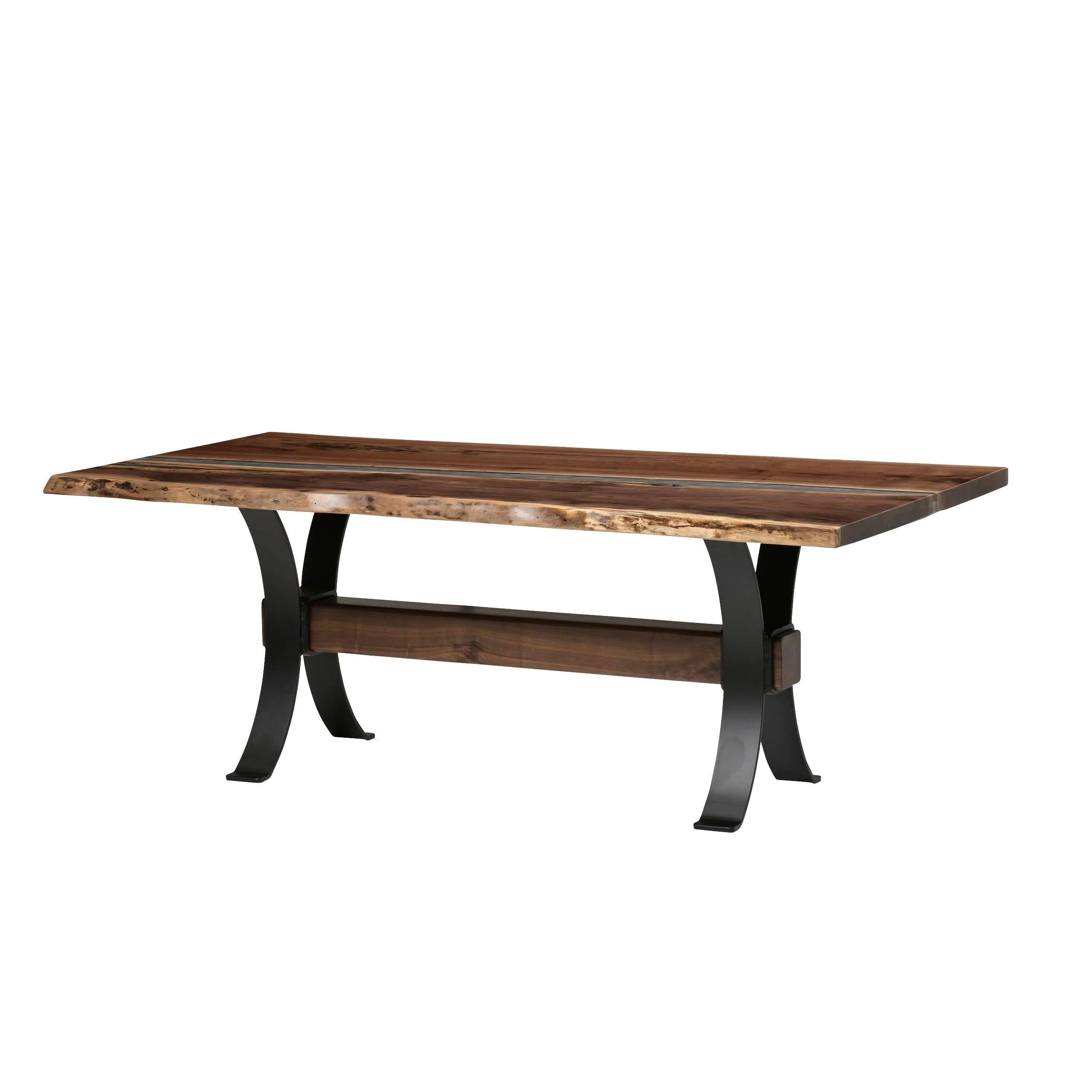 QW Amish Vermillion River Epoxy Dining Table - Image 11