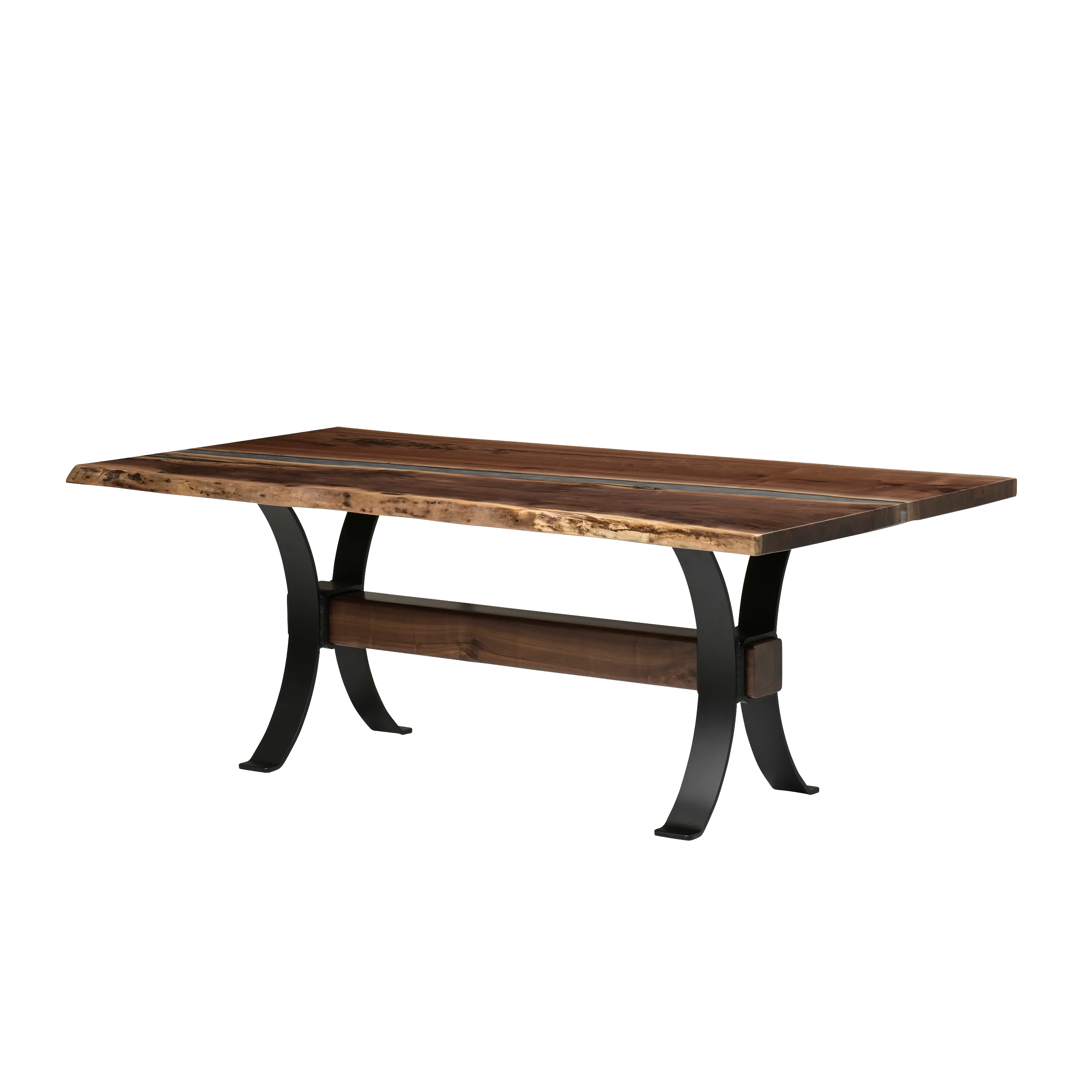 QW Amish Vermillion River Epoxy Dining Table - Image 12