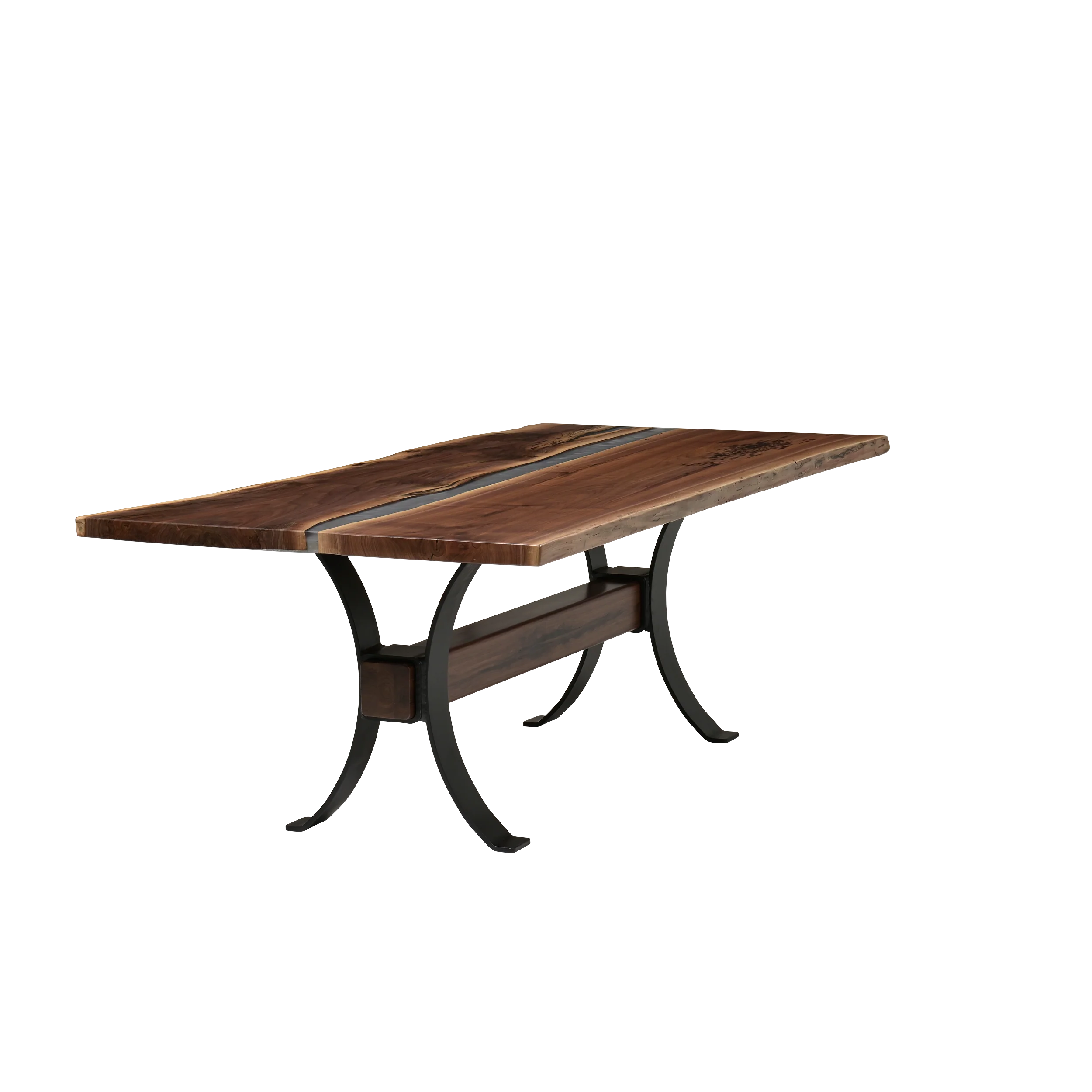 QW Amish Vermillion River Epoxy Dining Table - Image 20
