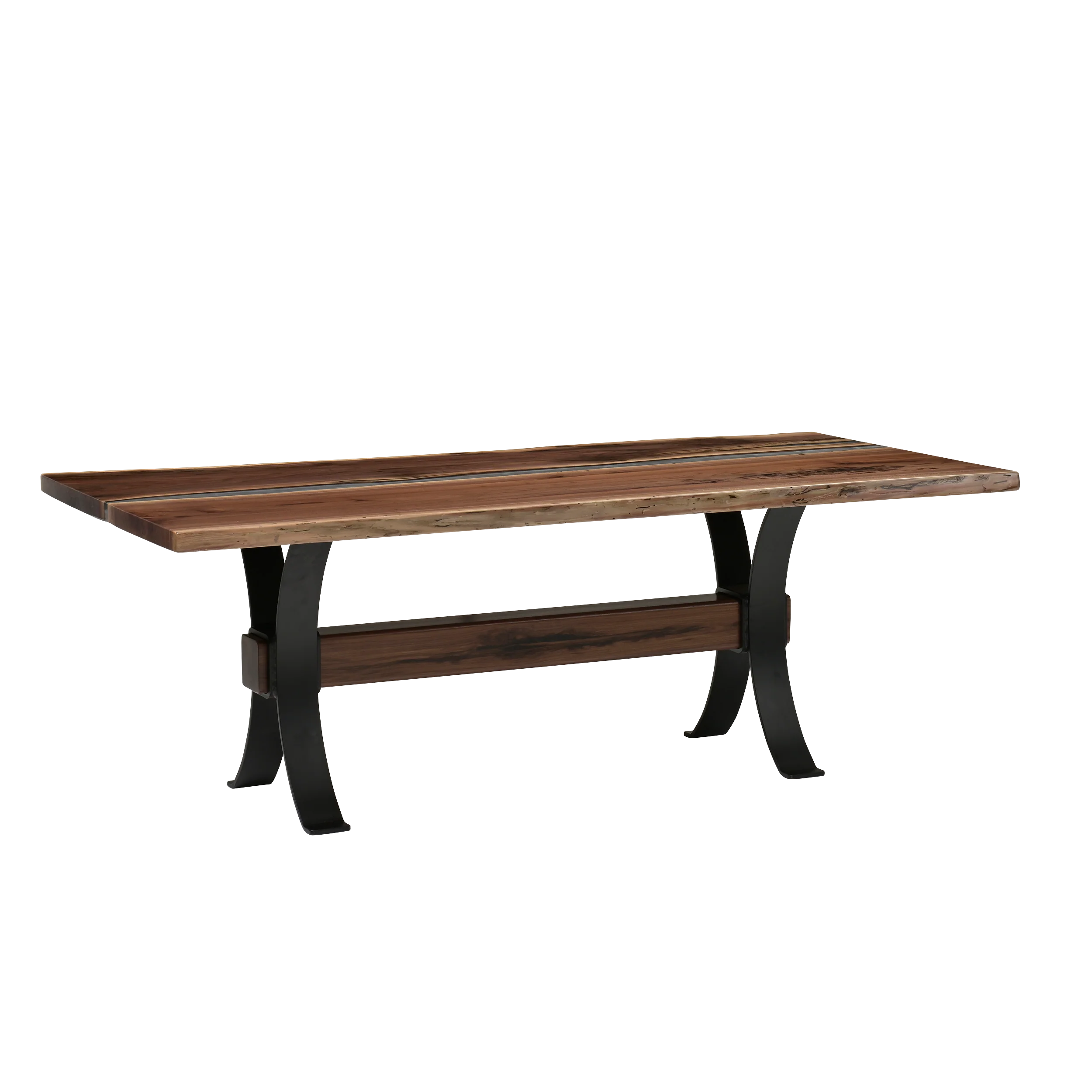 QW Amish Vermillion River Epoxy Dining Table - Image 24