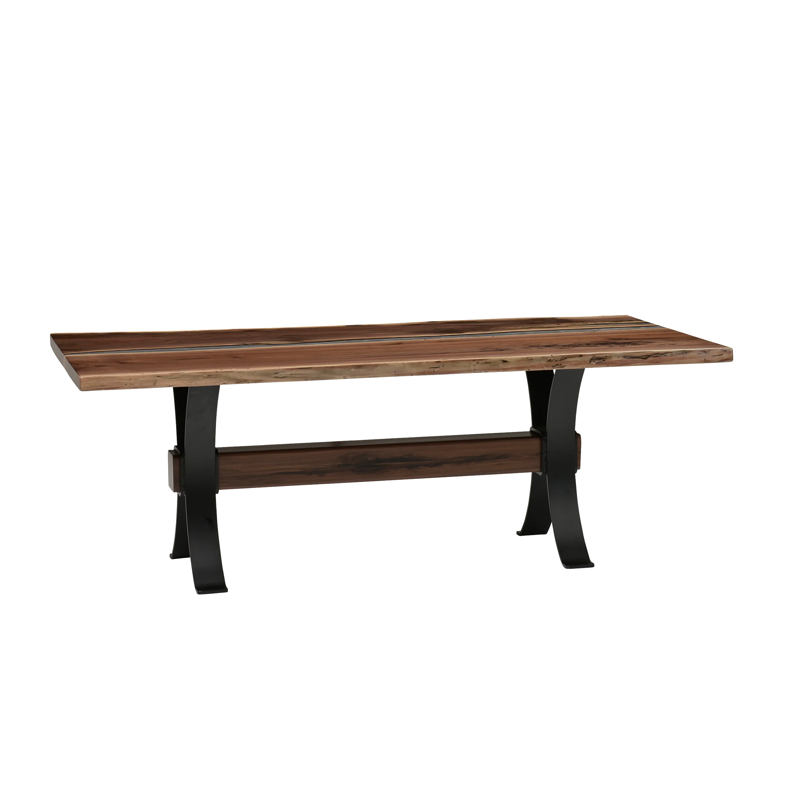 QW Amish Vermillion River Epoxy Dining Table - Image 25