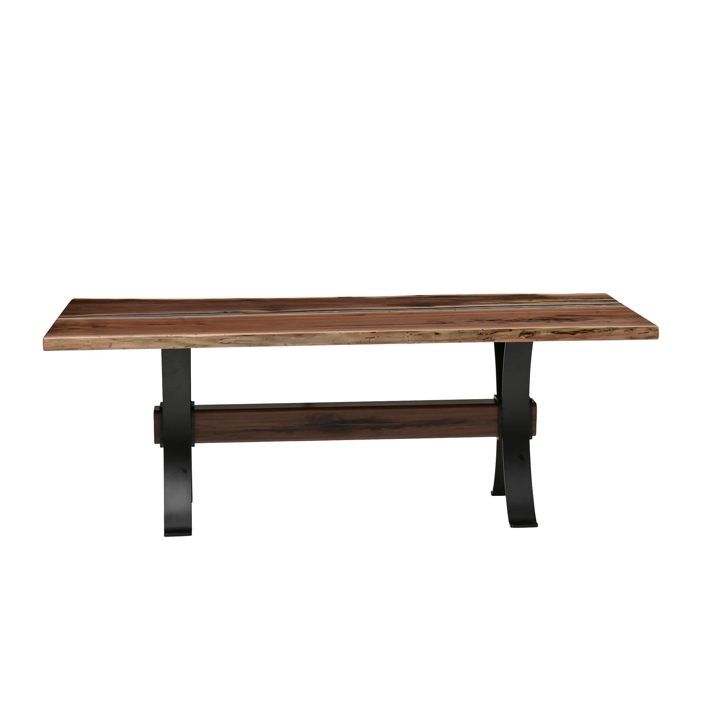 QW Amish Vermillion River Epoxy Dining Table - Image 26