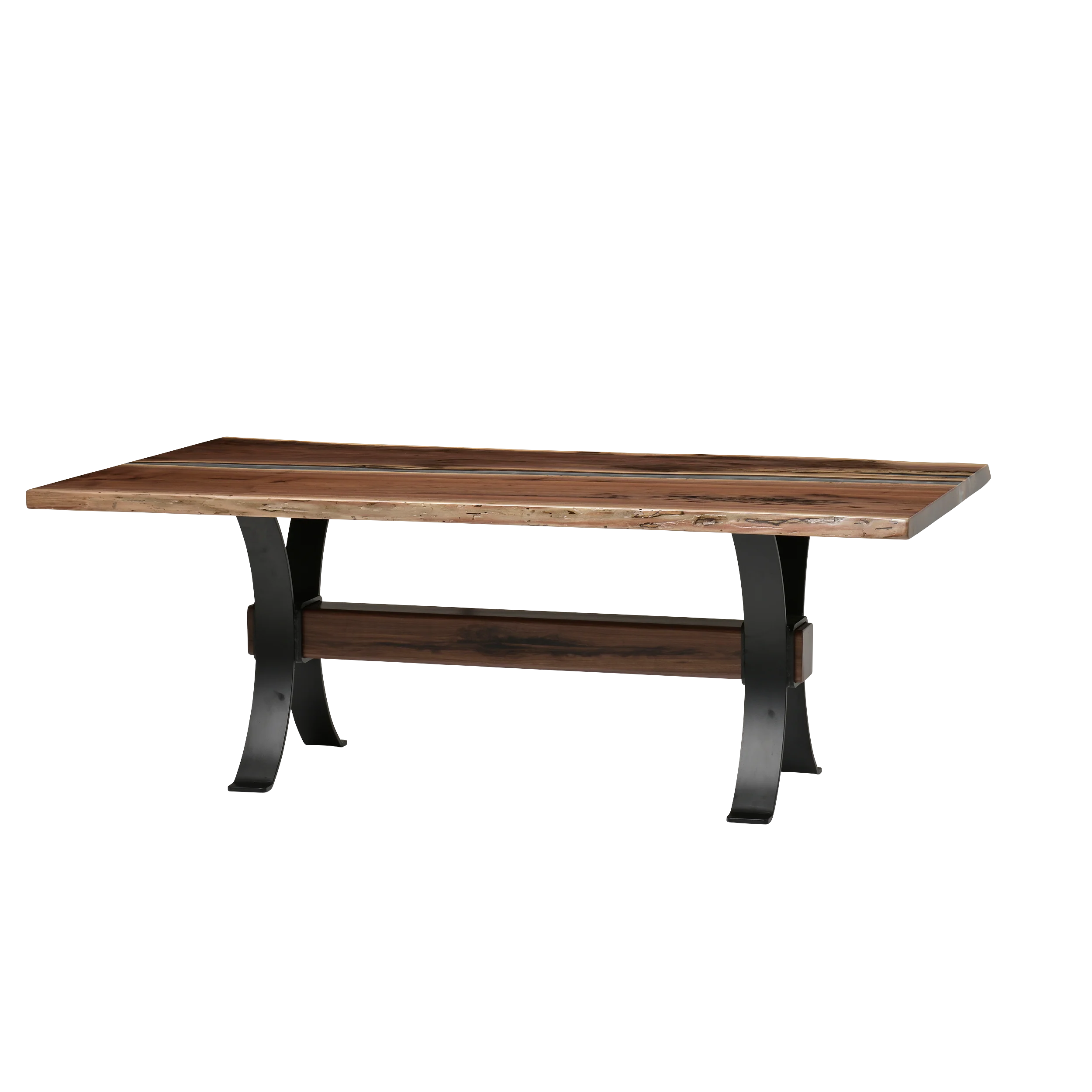 QW Amish Vermillion River Epoxy Dining Table - Image 28